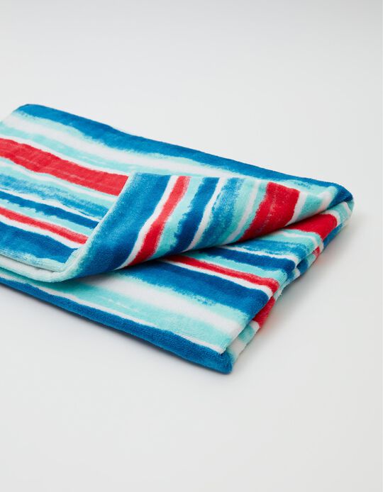 Stripes' Beach Towel, Blue/Red
