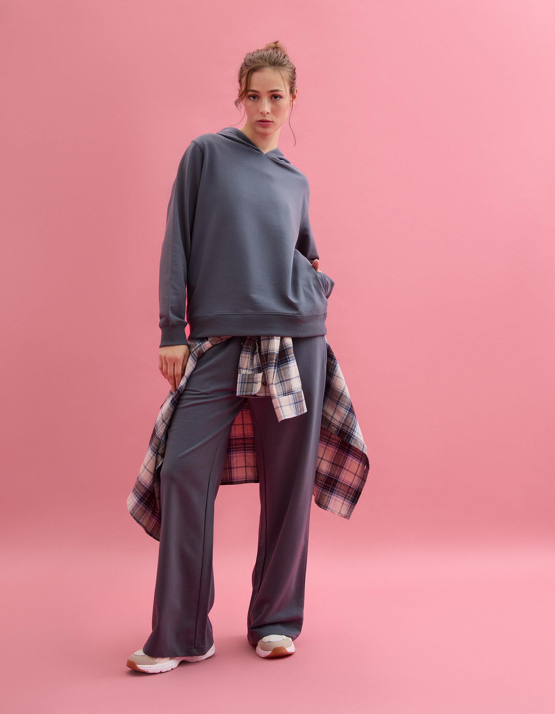 Comprar Online Sweatshirt com Capuz, Mulher, Cinzento Escuro