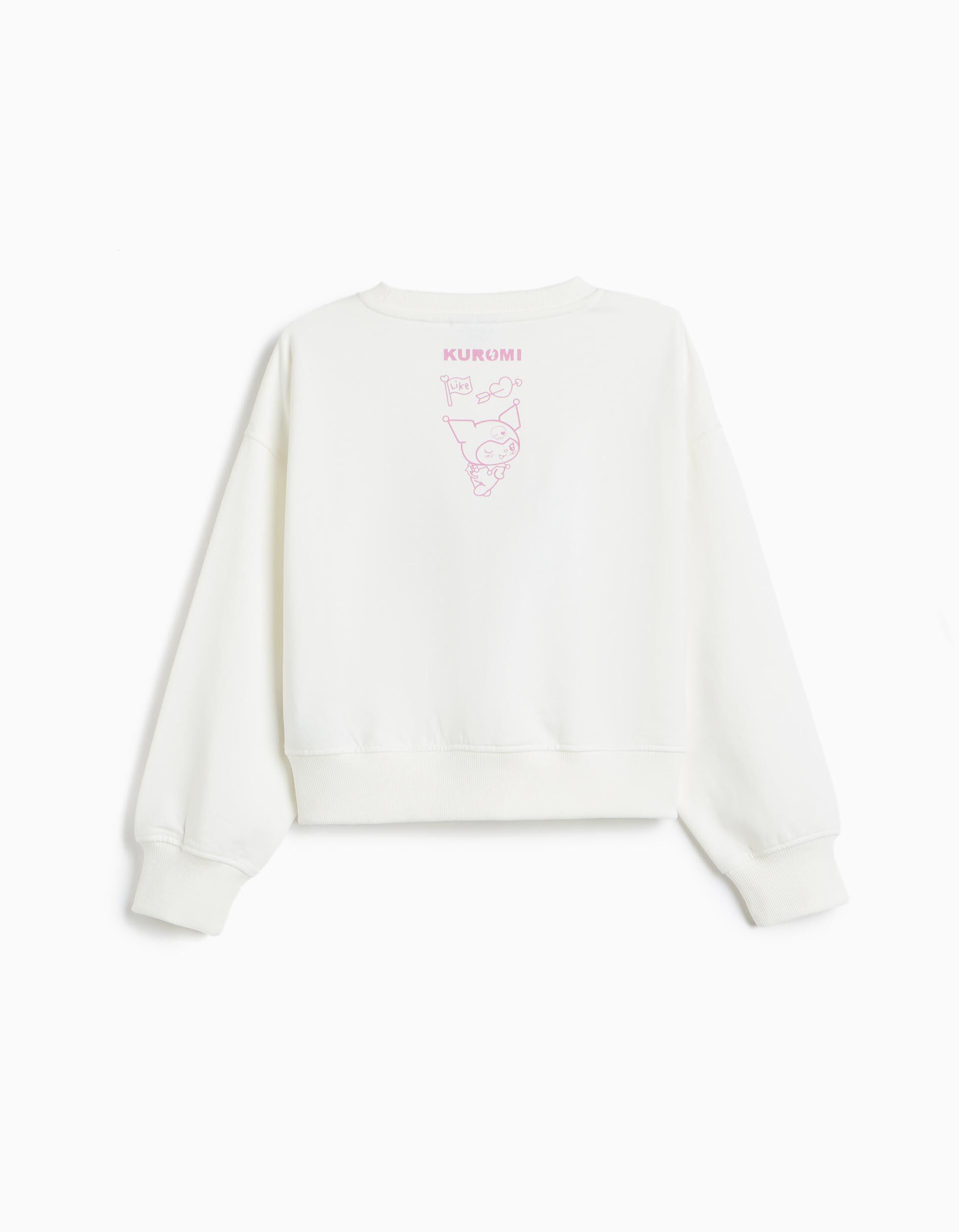 Comprar Online Sweatshirt Cardada 'Kuromi', Menina, Branco