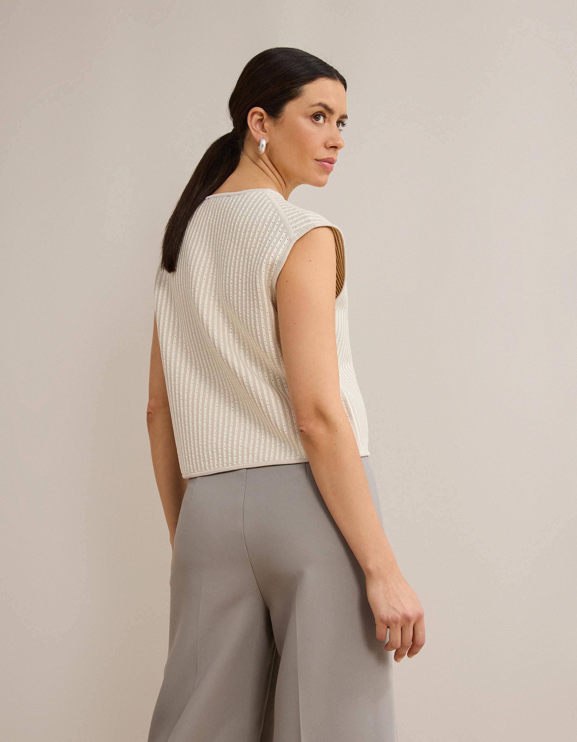 Comprar Online Colete Tricotado, Mulher, Cru