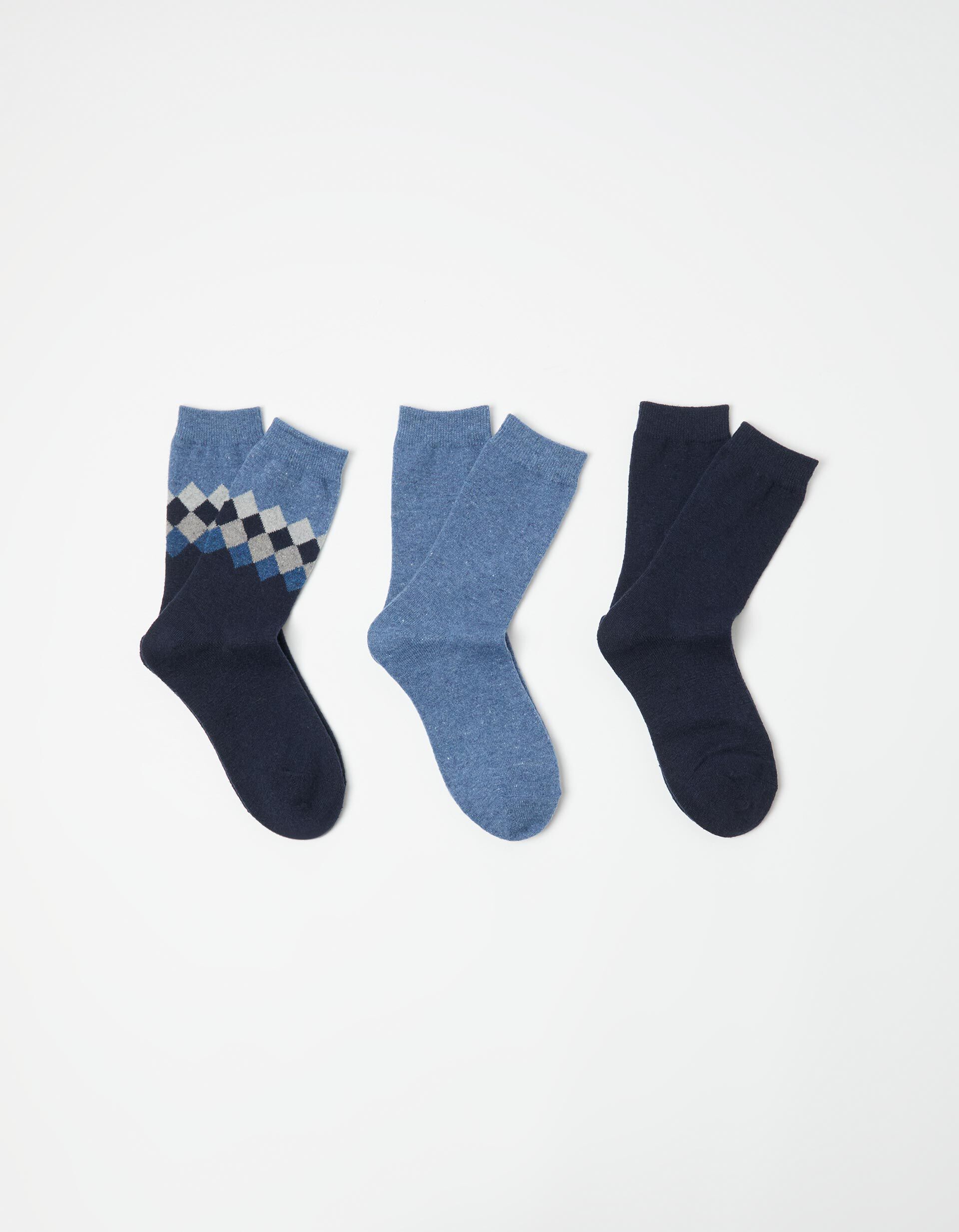 Comprar Online Pack 3 Pares de Meias, Homem, Azul