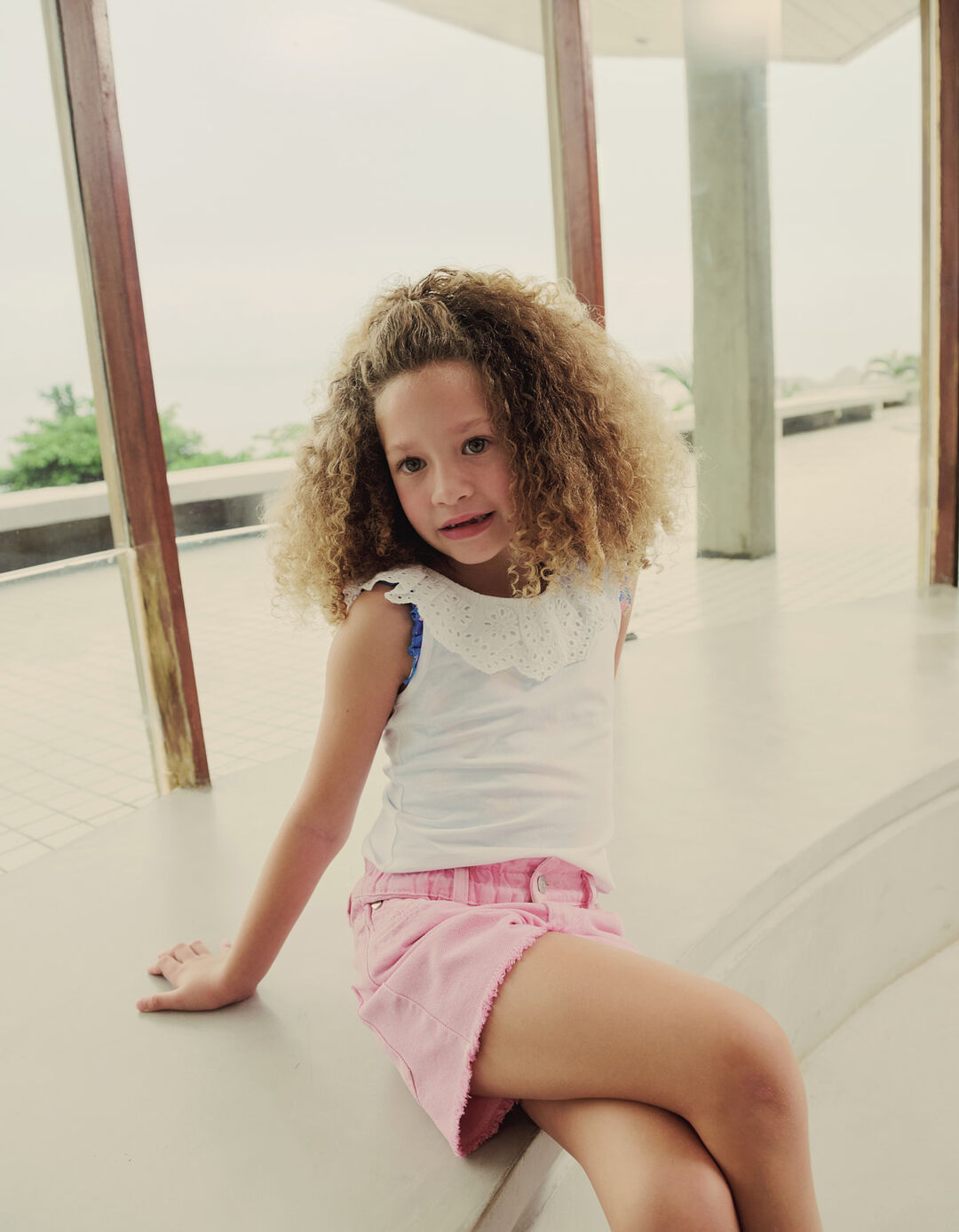 Top, Menina, Branco
