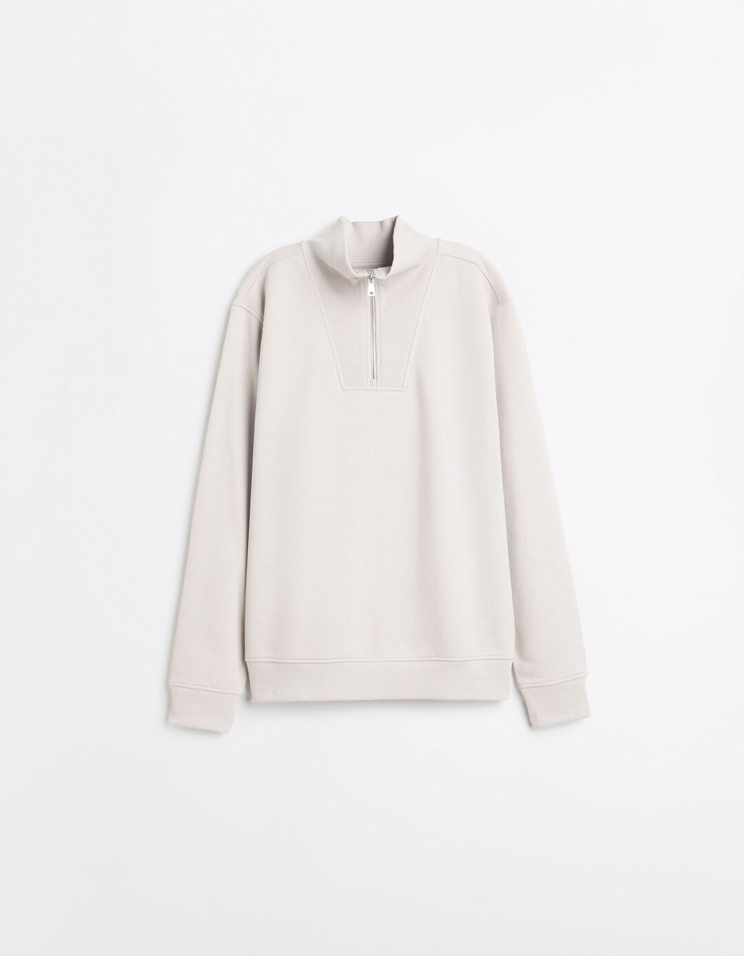 Sweatshirt De Gola Alta, Homem, Bege Claro