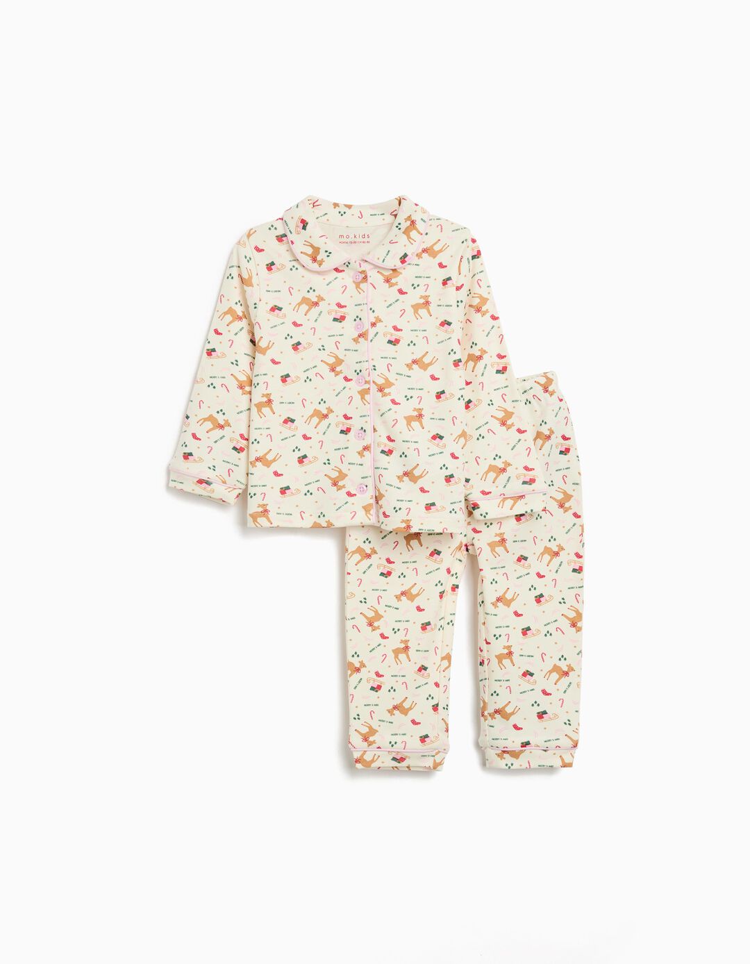 Pijama de Natal, Menina, Branco