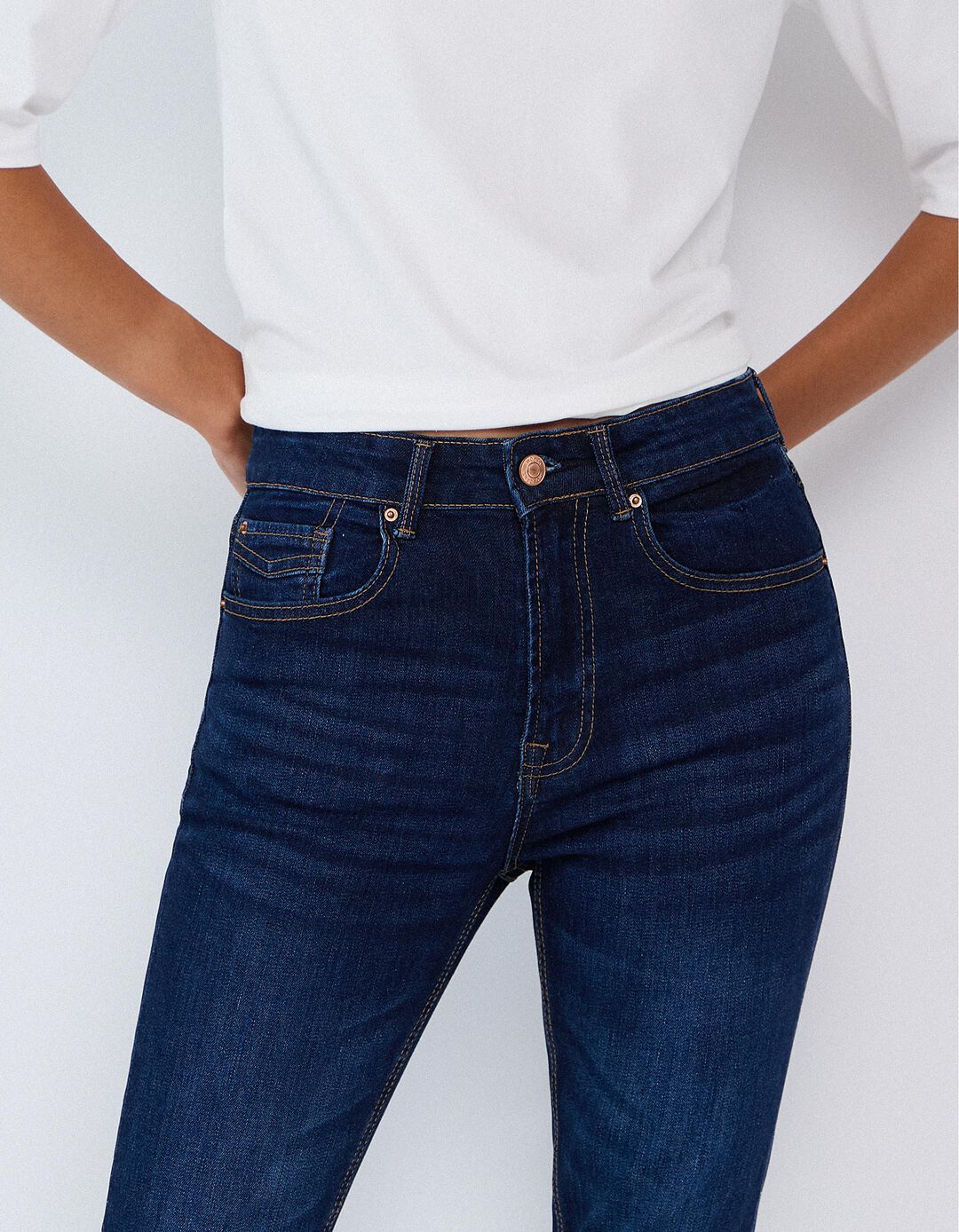Cal&ccedil;as Skinny Fit, Mulher, Azul Escuro
