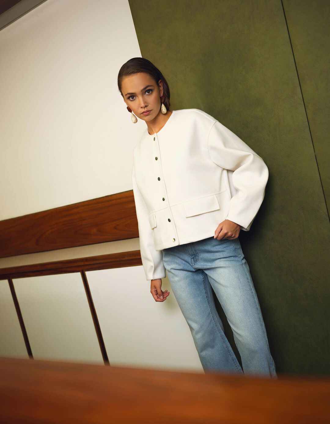 Casaco Bomber, Mulher, Branco 