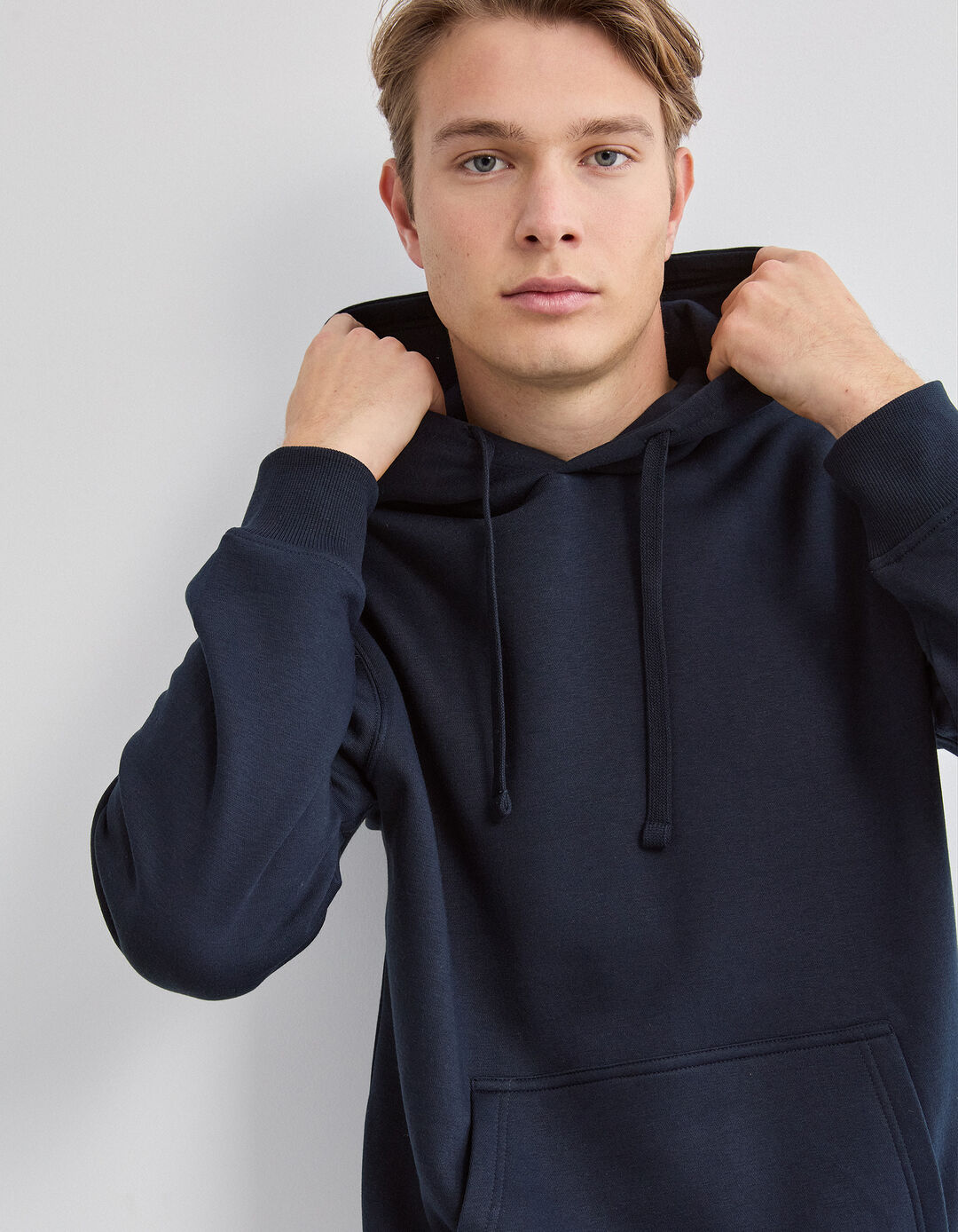 Sweatshirt com Capuz, Homem, Azul Escuro
