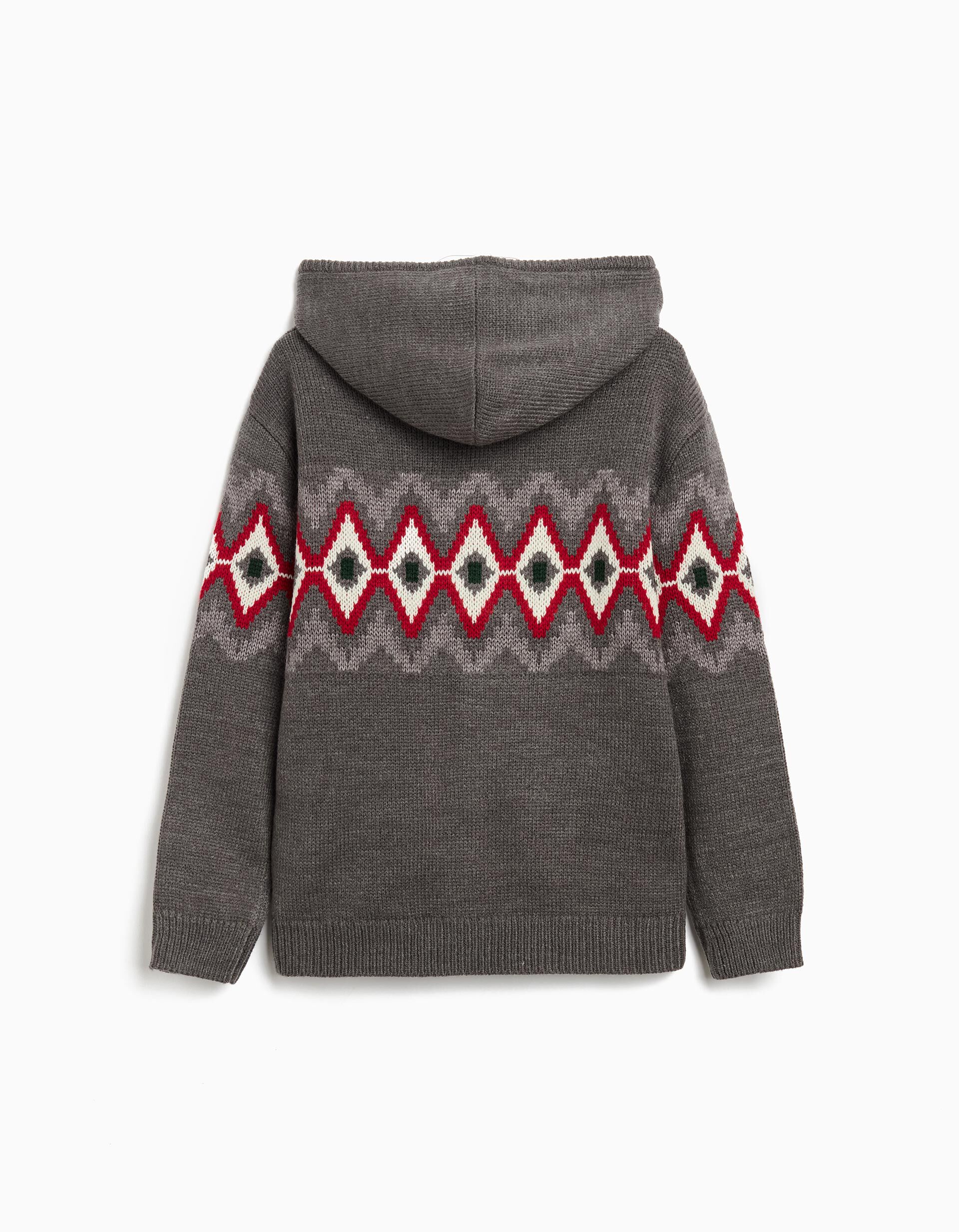 Comprar Online Casaco de Malha com Capuz, Menino, Cinzento Escuro