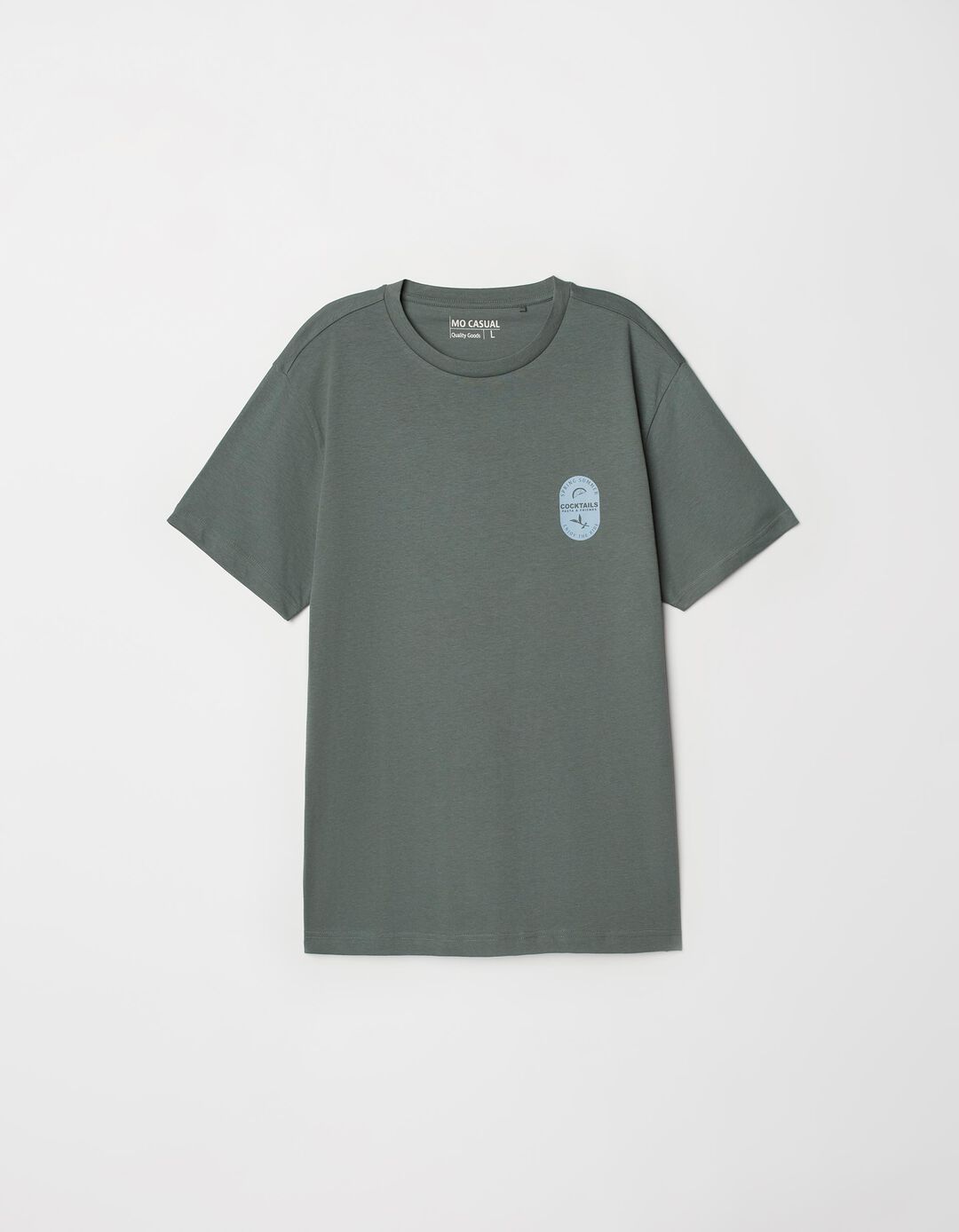 T-shirt Estampado, Homem, Verde Escuro