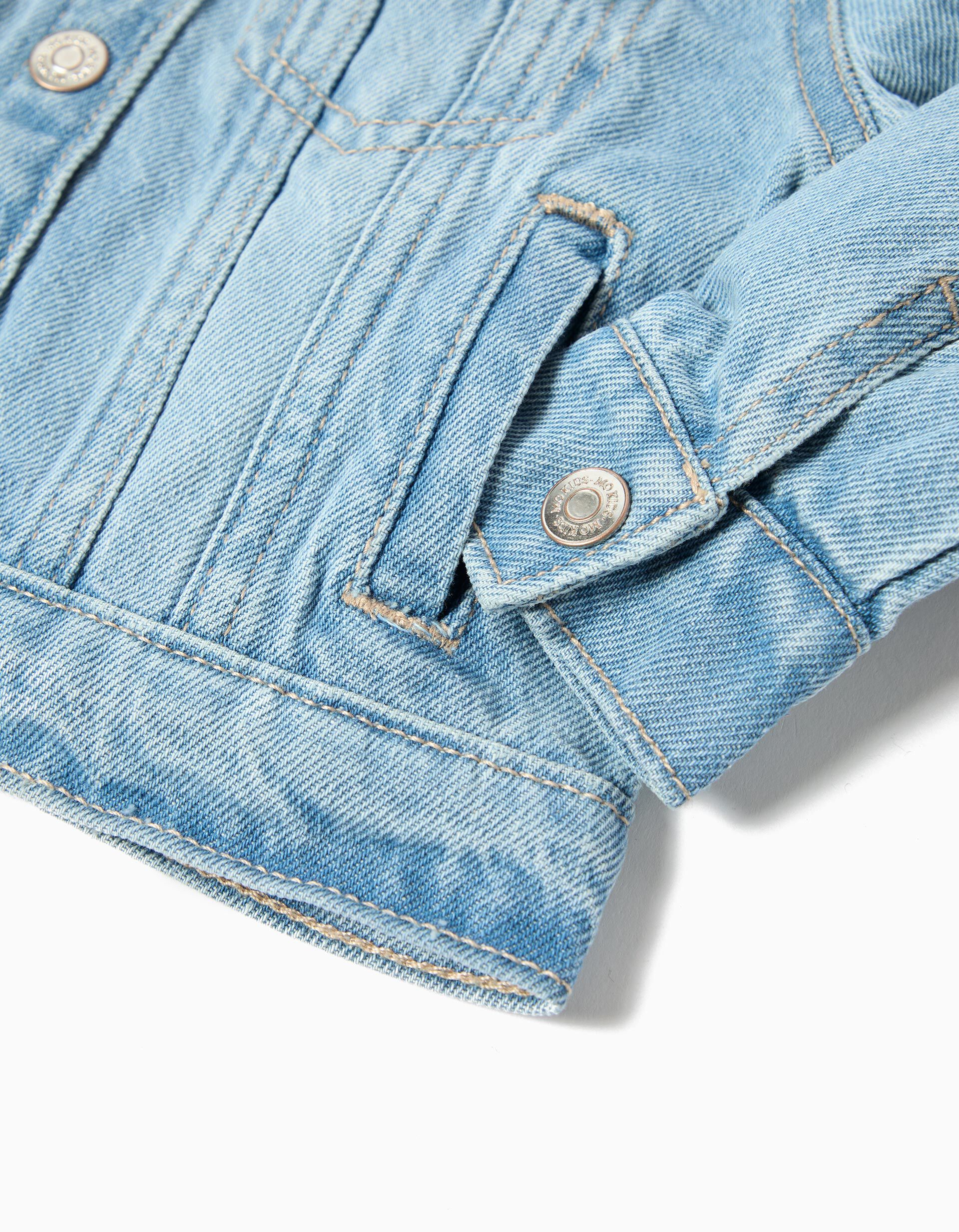 Comprar Online Casaco de Ganga, Menina, Azul Claro 