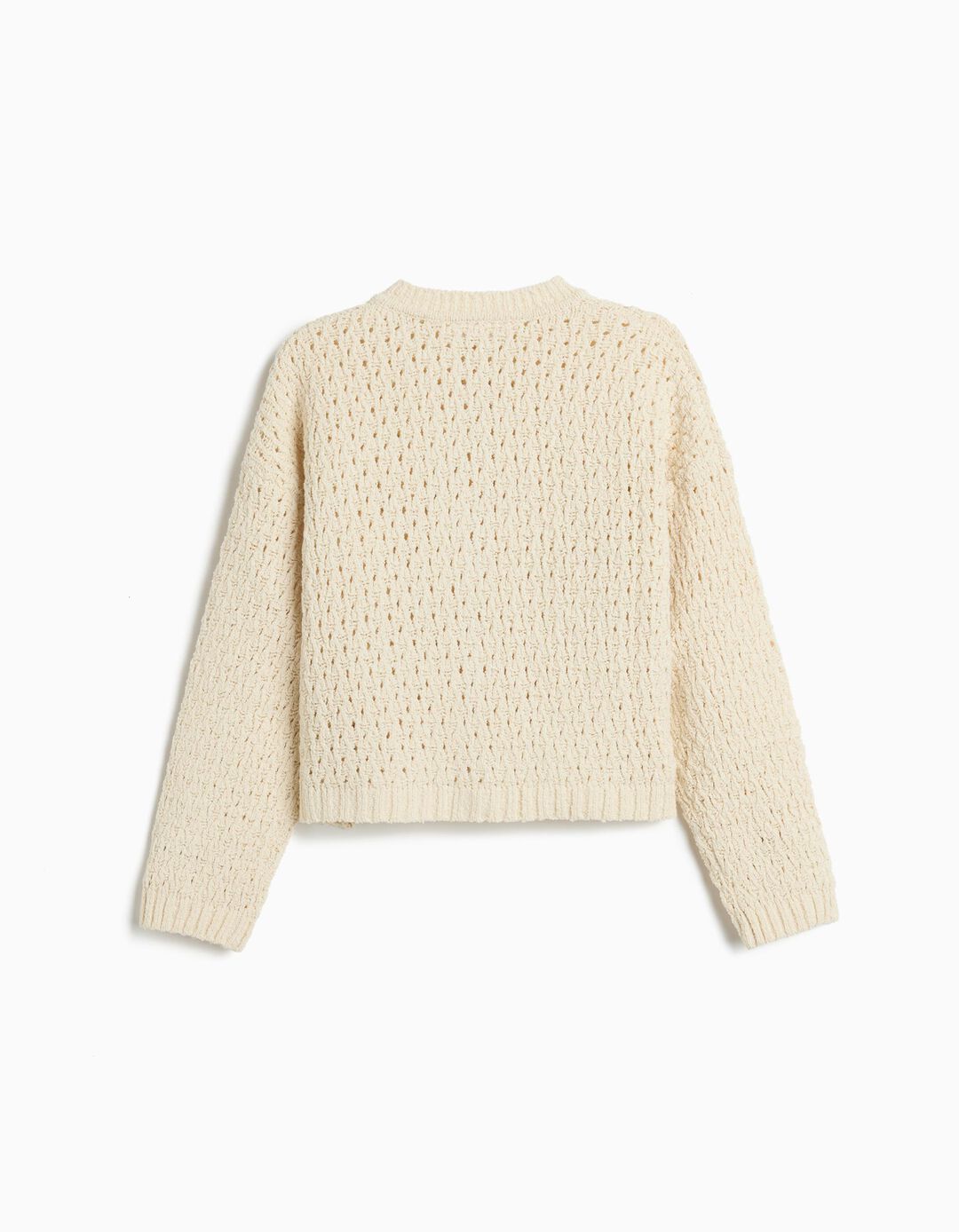 Casaco Malha, Menina, Bege Claro