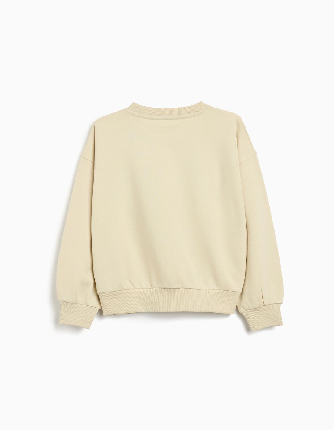 Sweatshirt de Felpa, Menina, Bege Claro