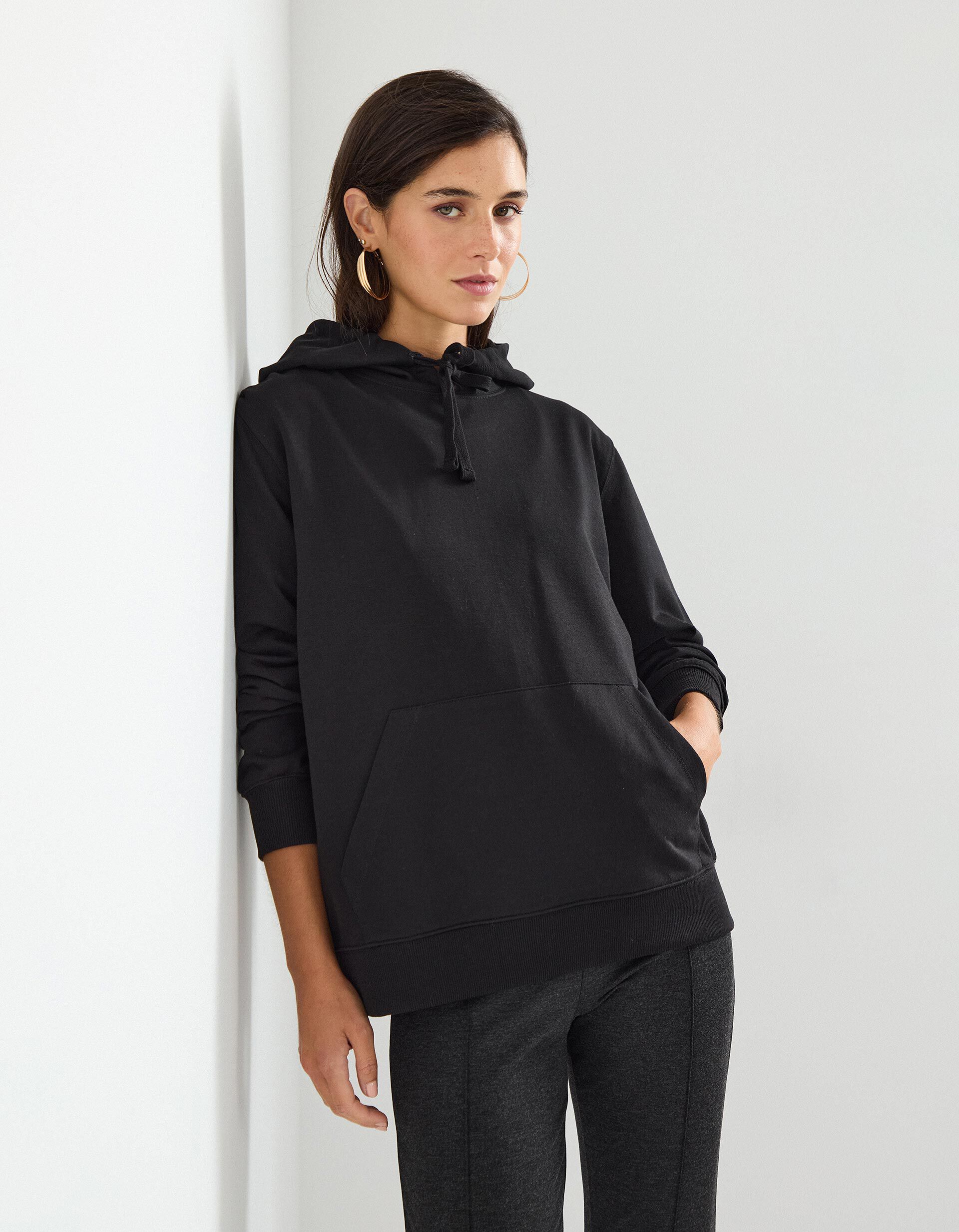 Comprar Online Sweatshirt com Capuz, Mulher, Preto