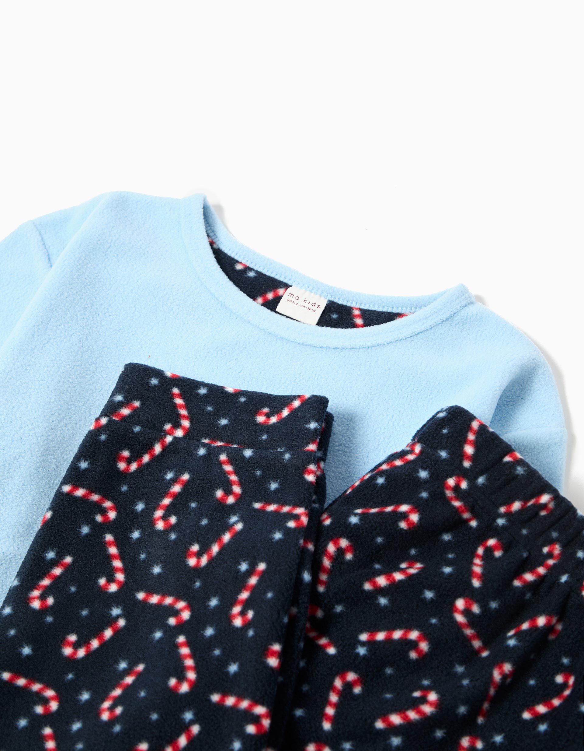 Comprar Online Pijama Polar de Natal, Crian&ccedil;a, Azul Claro