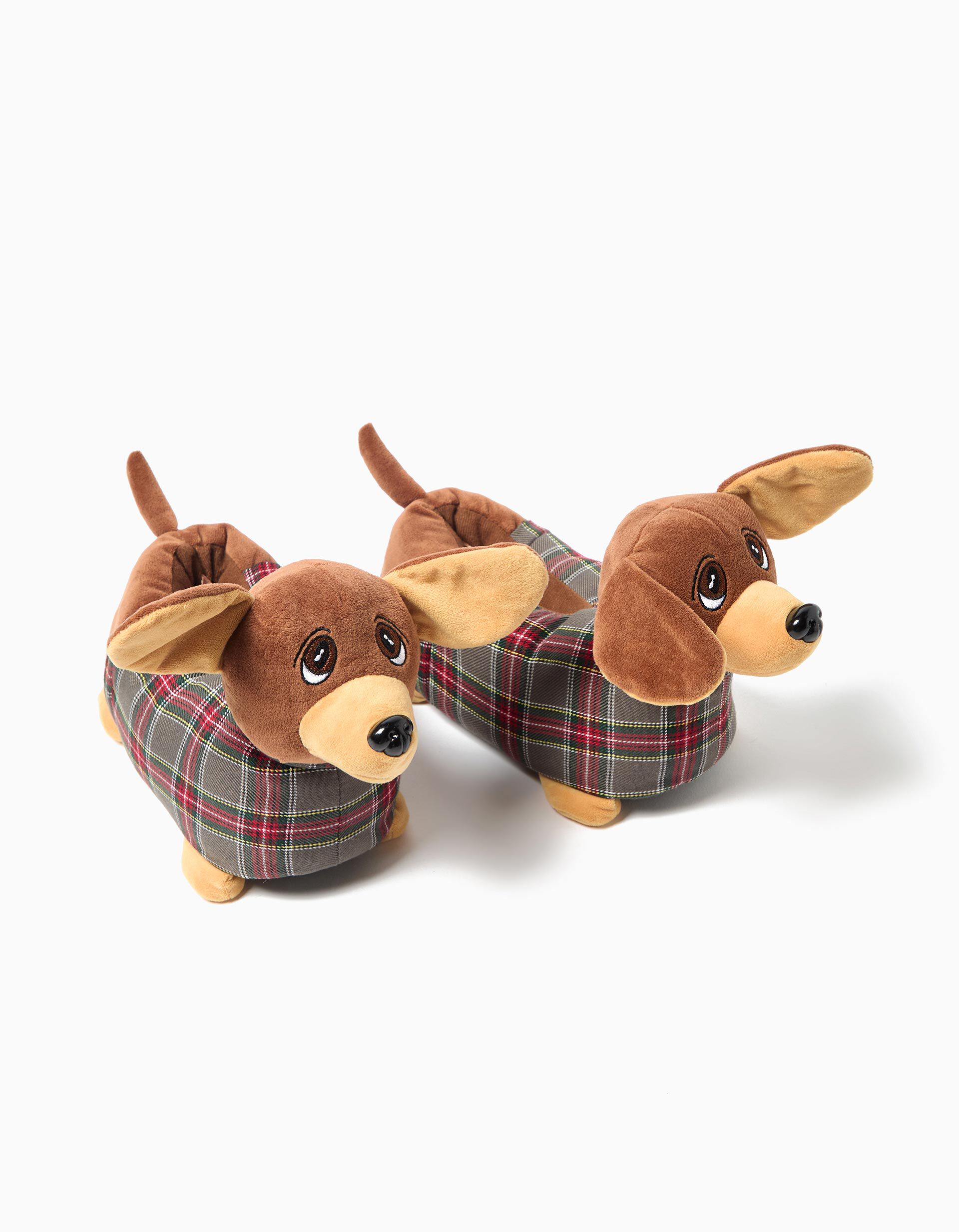 Comprar Online Pantufas de Natal, Crian&ccedil;a, Castanho