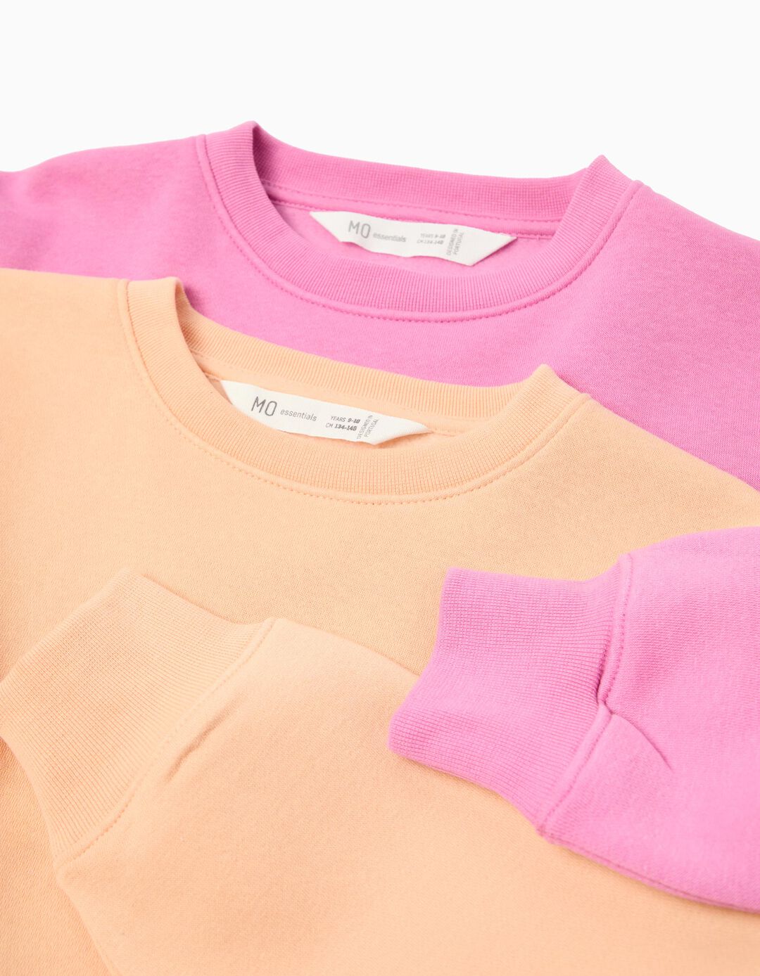 Pack 2 Sweatshirts de Felpa, Menina, Rosa