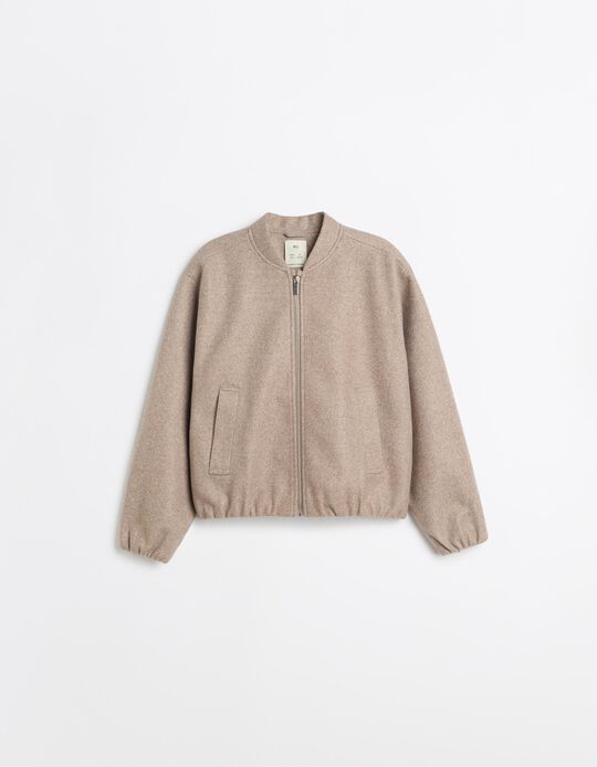 Comprar Online Blus&atilde;o Bomber, Menina, Bege
