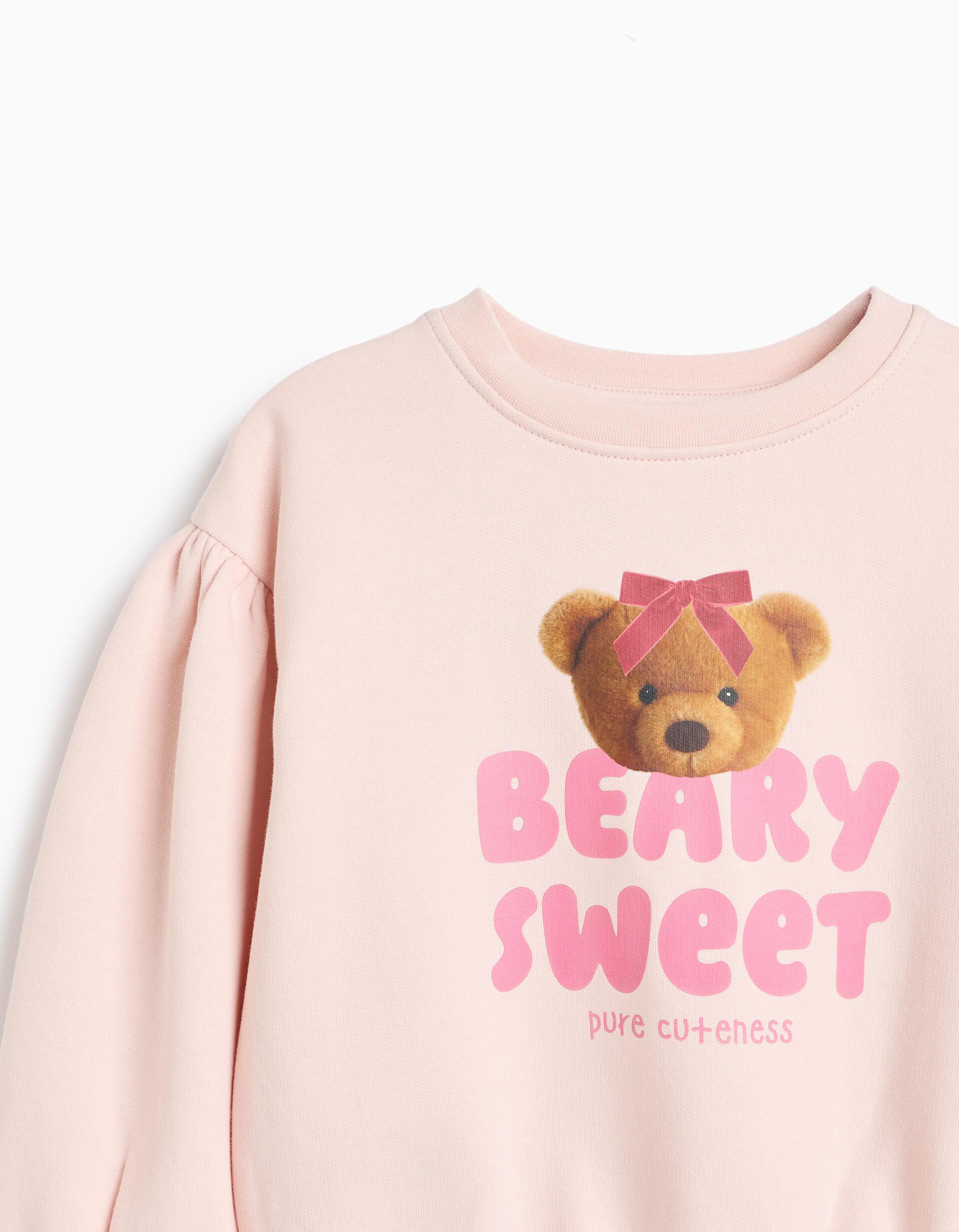 Comprar Online Sweatshirt Estampada, Menina, Rosa Claro