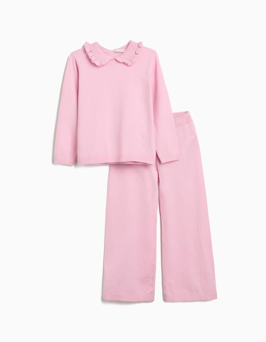 Comprar Online Conjunto Camisola e Calças, Menina, Rosa Claro