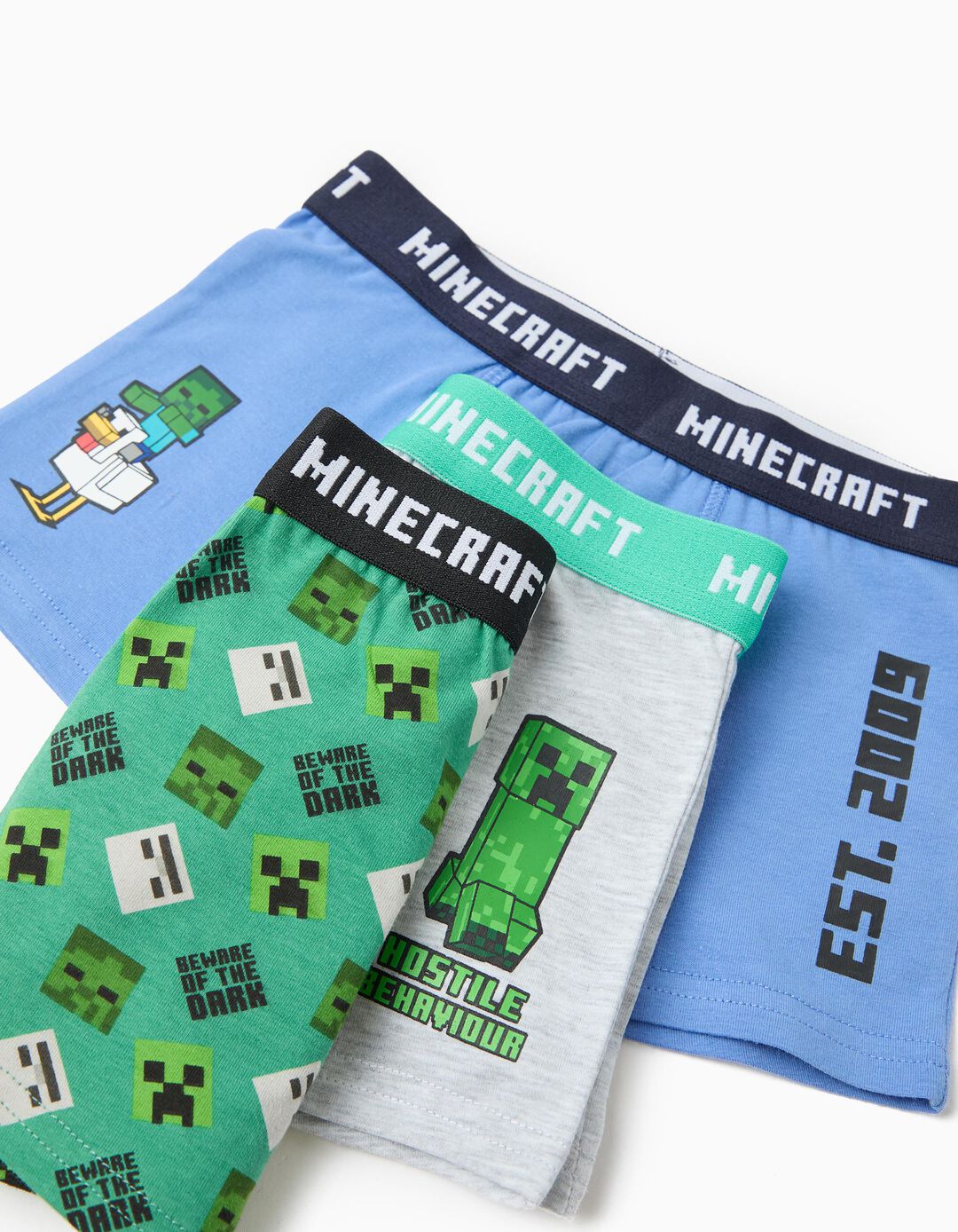 Pack 3 Boxers 'Minecraft', Menino, Multicor