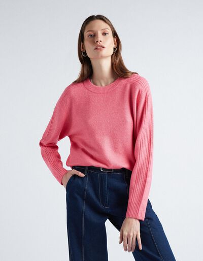 Knitted Jumper, Women, Pink