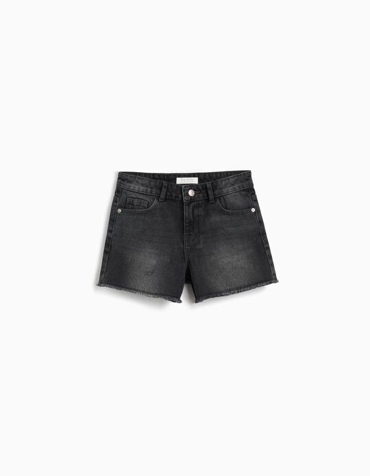 Comprar Online Calções de Ganga, Menina, Cinzento Escuro 