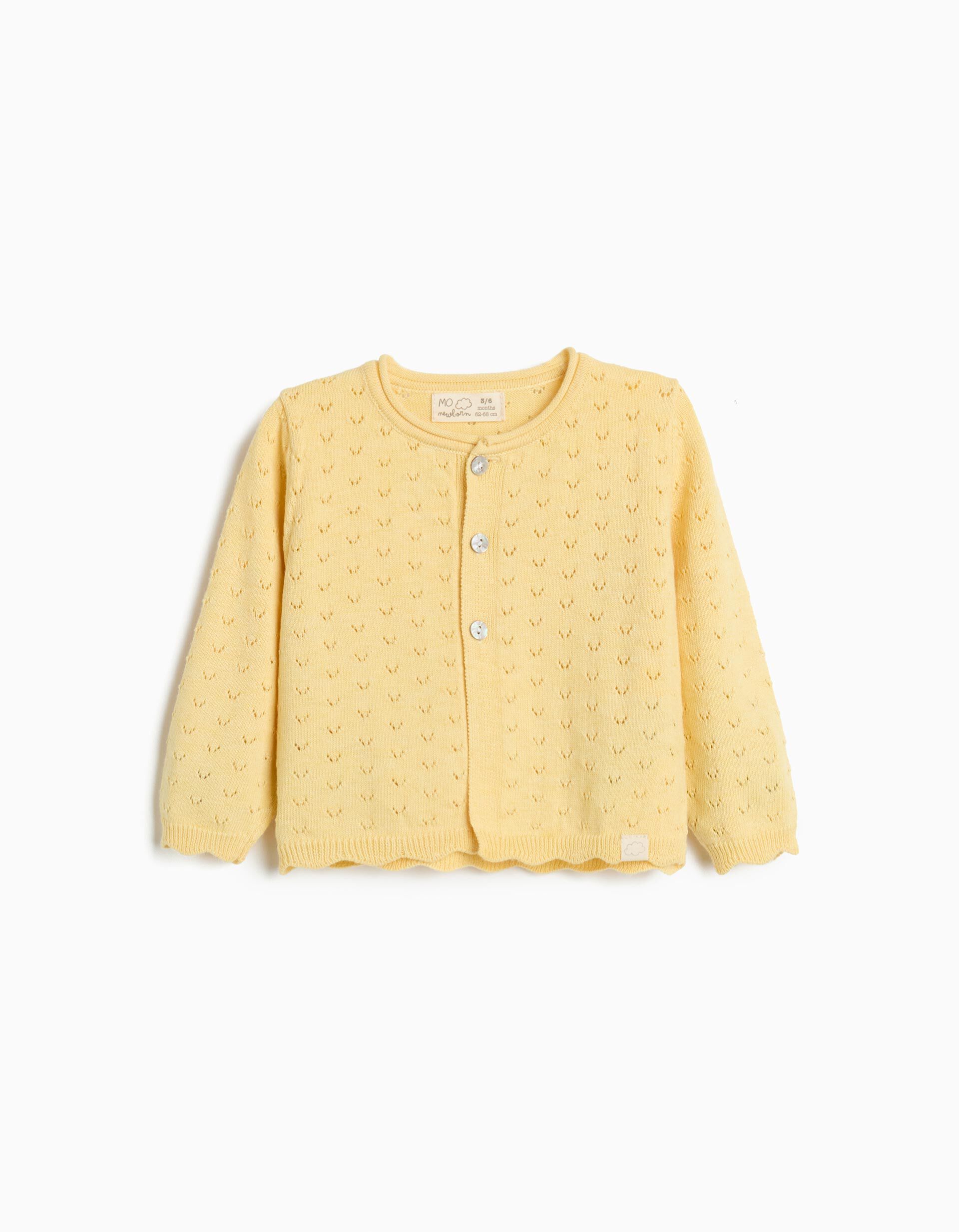 Comprar Online Casaco de Malha, Rec&eacute;m-Nascido, Amarelo Claro