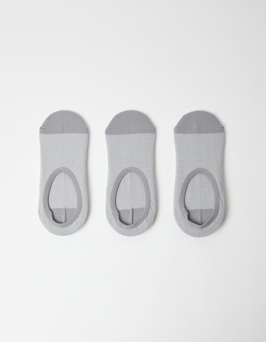 Comprar Online Pack 3 Pares de Meias Pezinhos, Homem, Cinzento