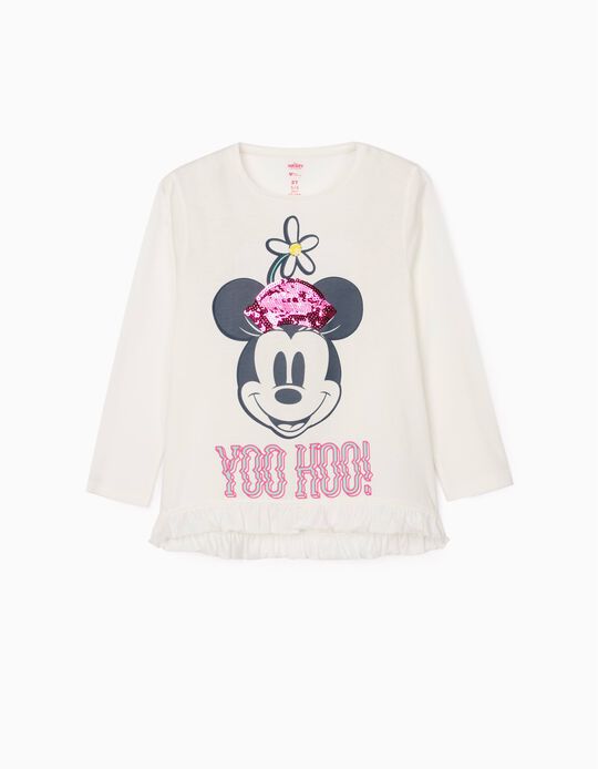 Long Sleeve T-Shirt for Girls 'Minnie', White