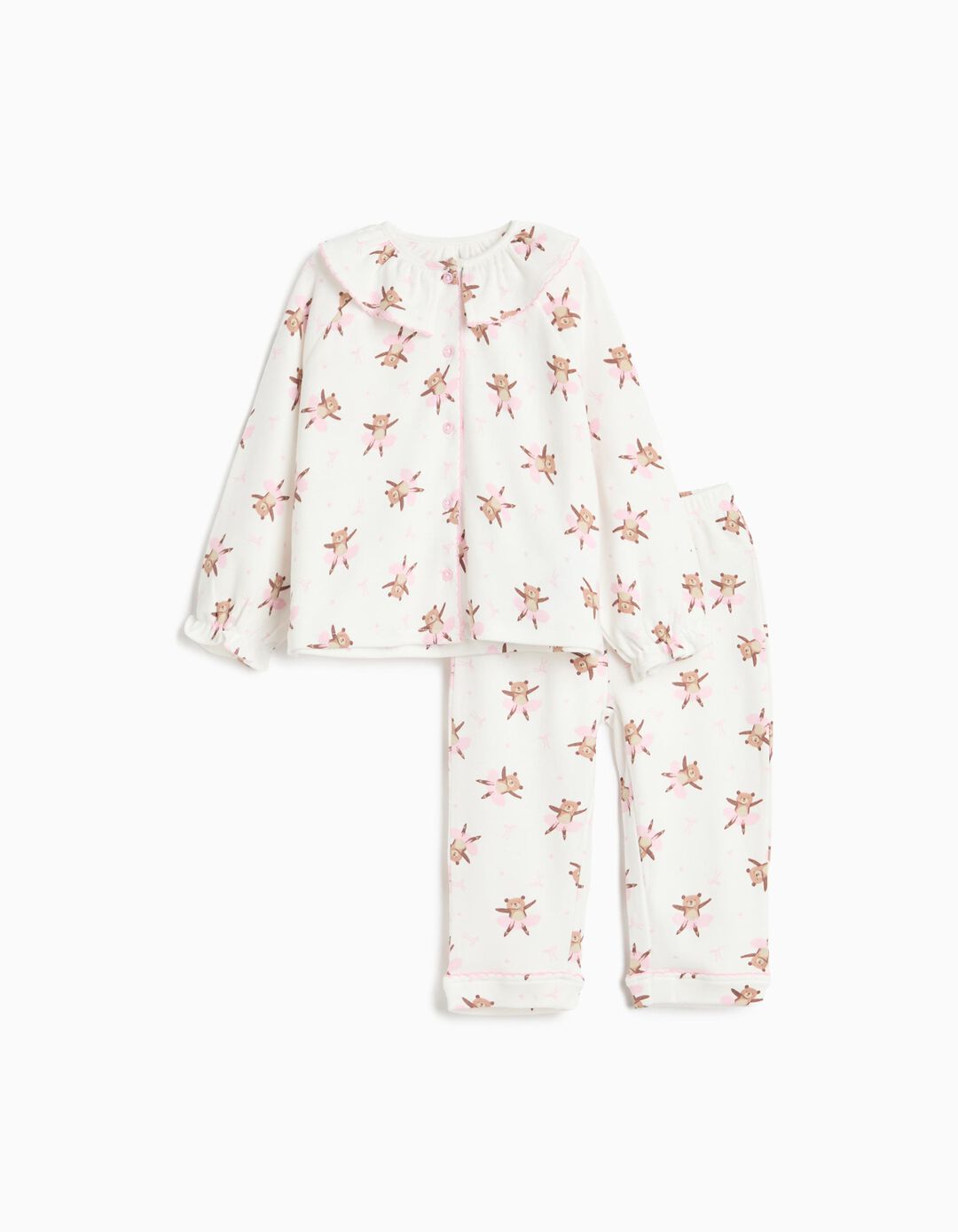 Pijama Camiseiro, Menina, Branco