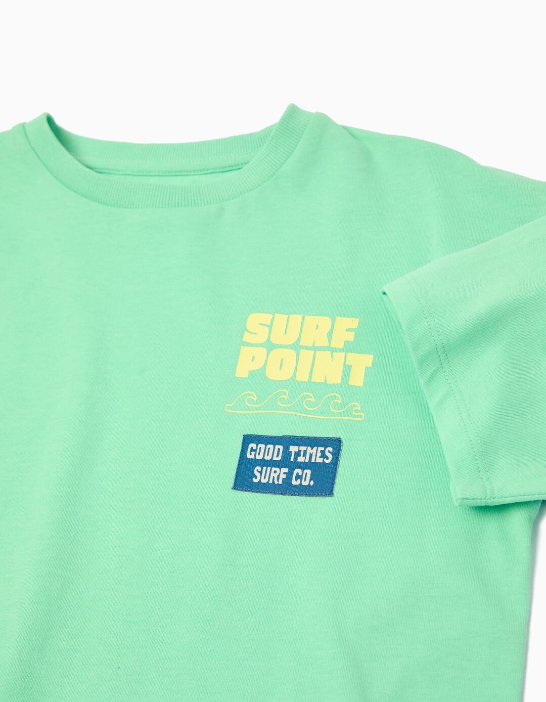 T-shirt Estampada, Menino, Verde Claro