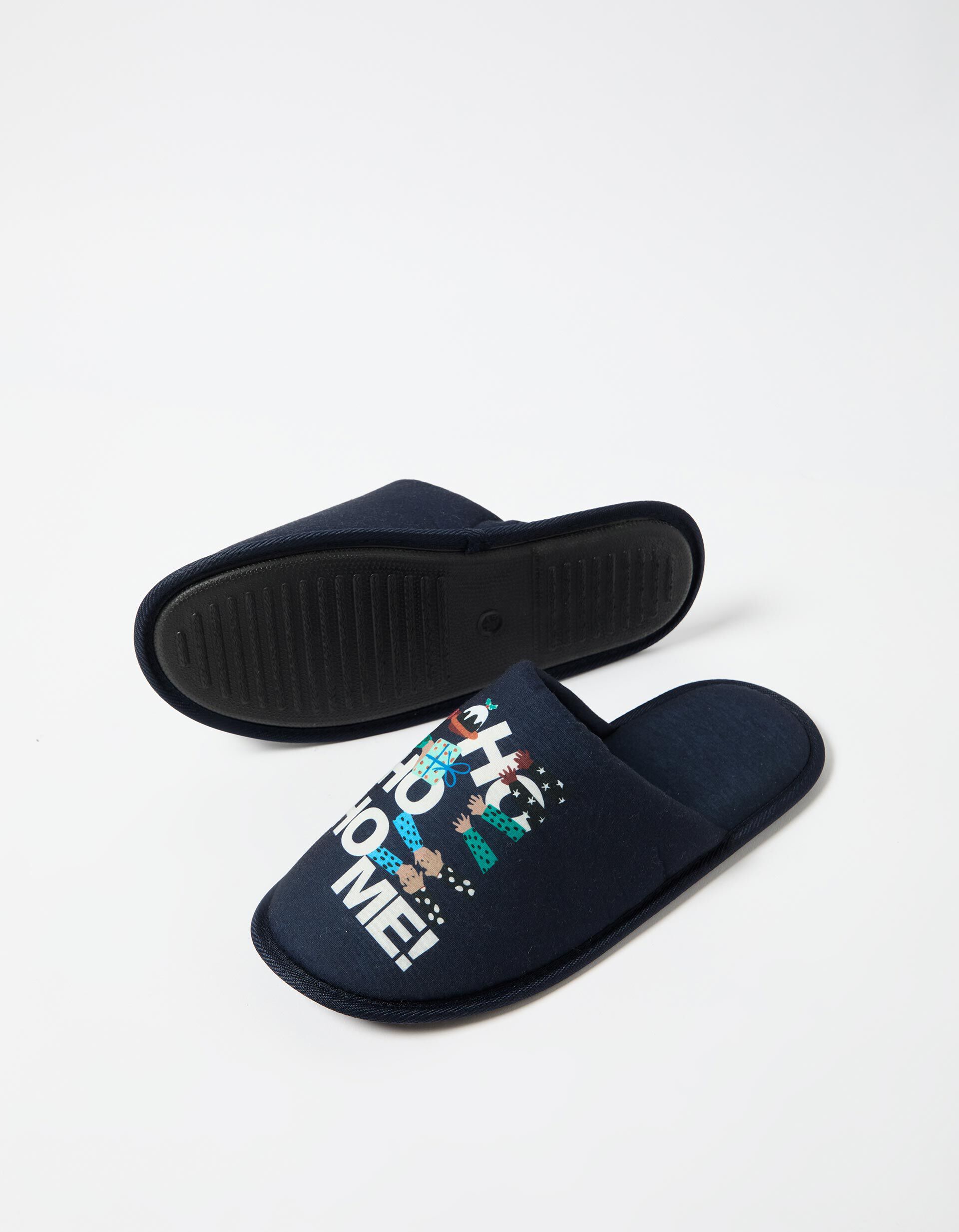 Comprar Online Chinelos de Quarto de Natal, Homem, Azul Escuro