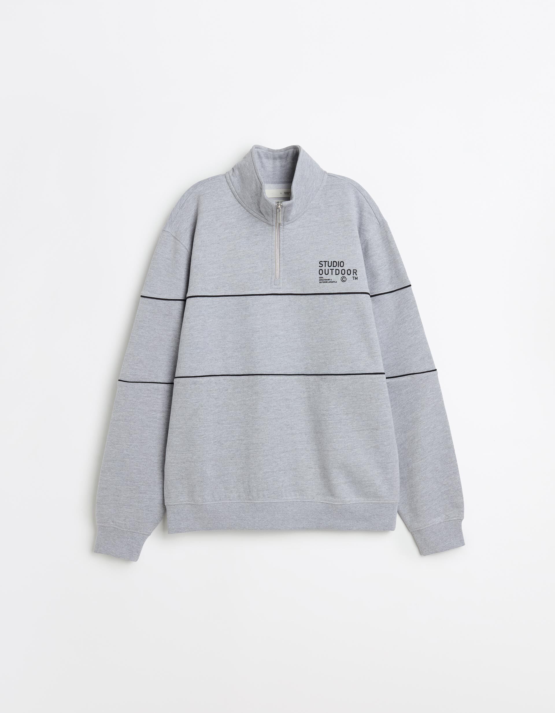 Comprar Online Sweatshirt com Fecho, Homem, Cinzento Claro