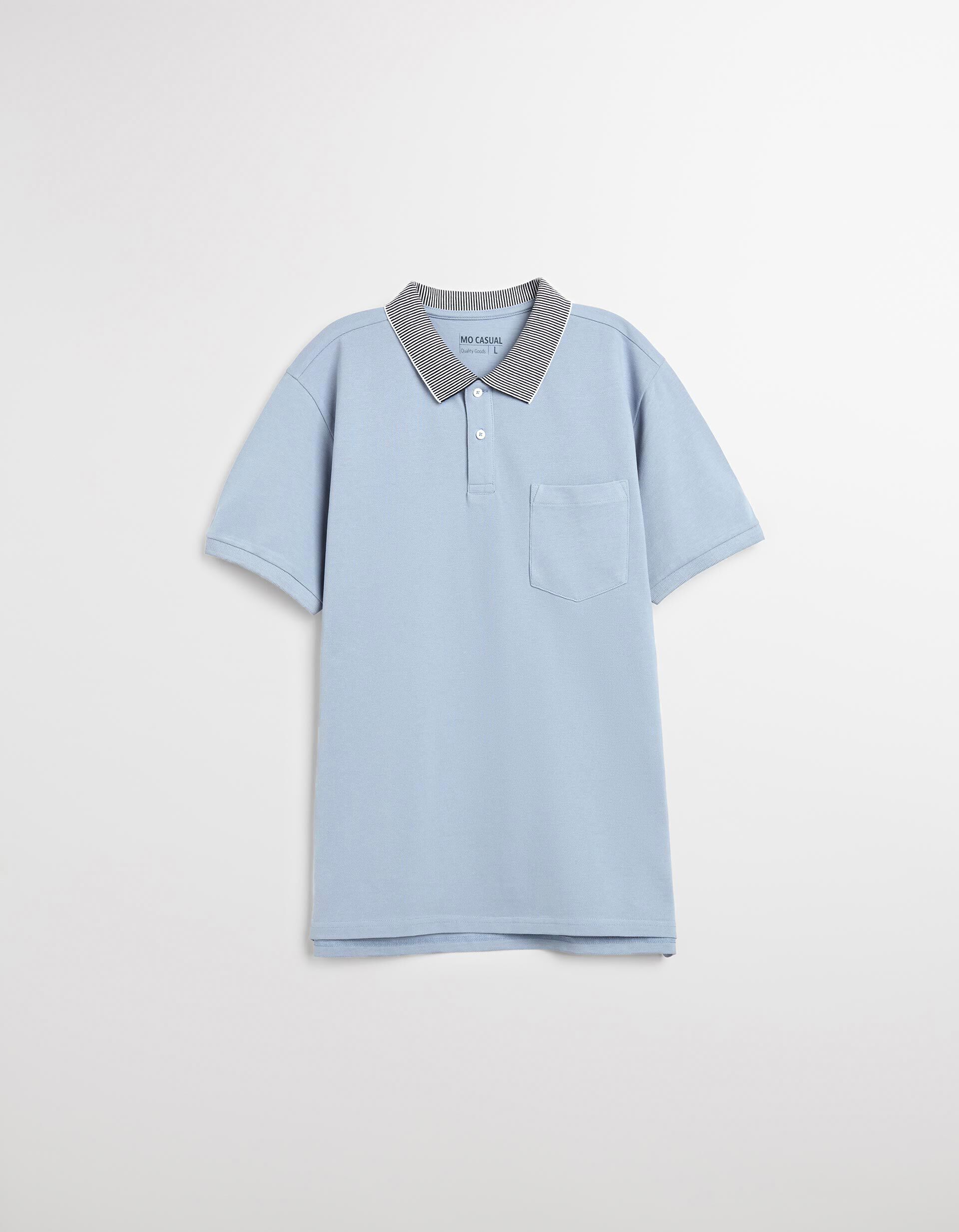 Comprar Online Polo Piquet Manga Curta, Homem, Azul Claro