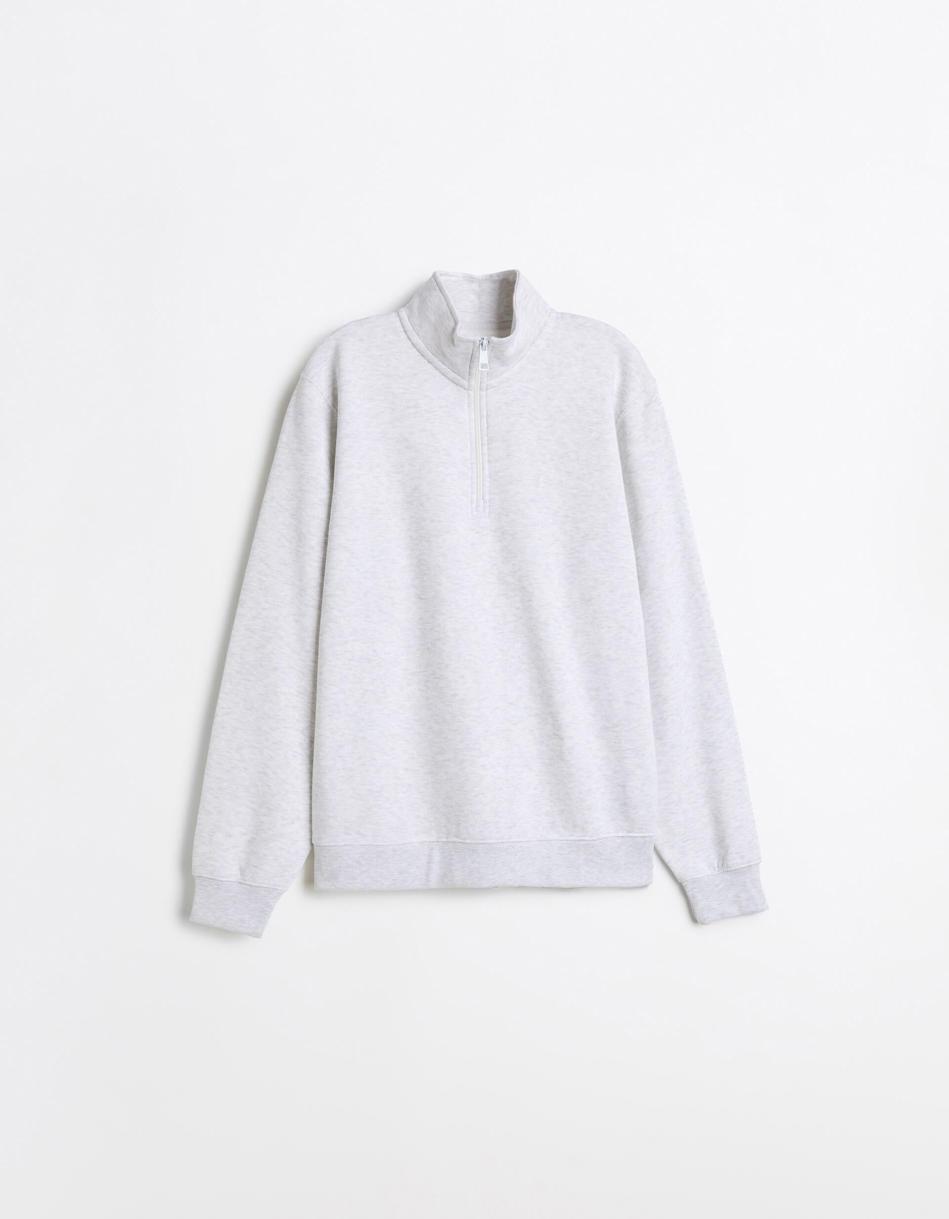 Comprar Online Sweatshirt Com Gola Alta, Homem, Cinzento Claro