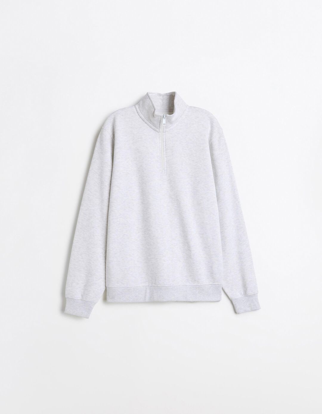 Sweatshirt Com Gola Alta, Homem, Cinzento Claro