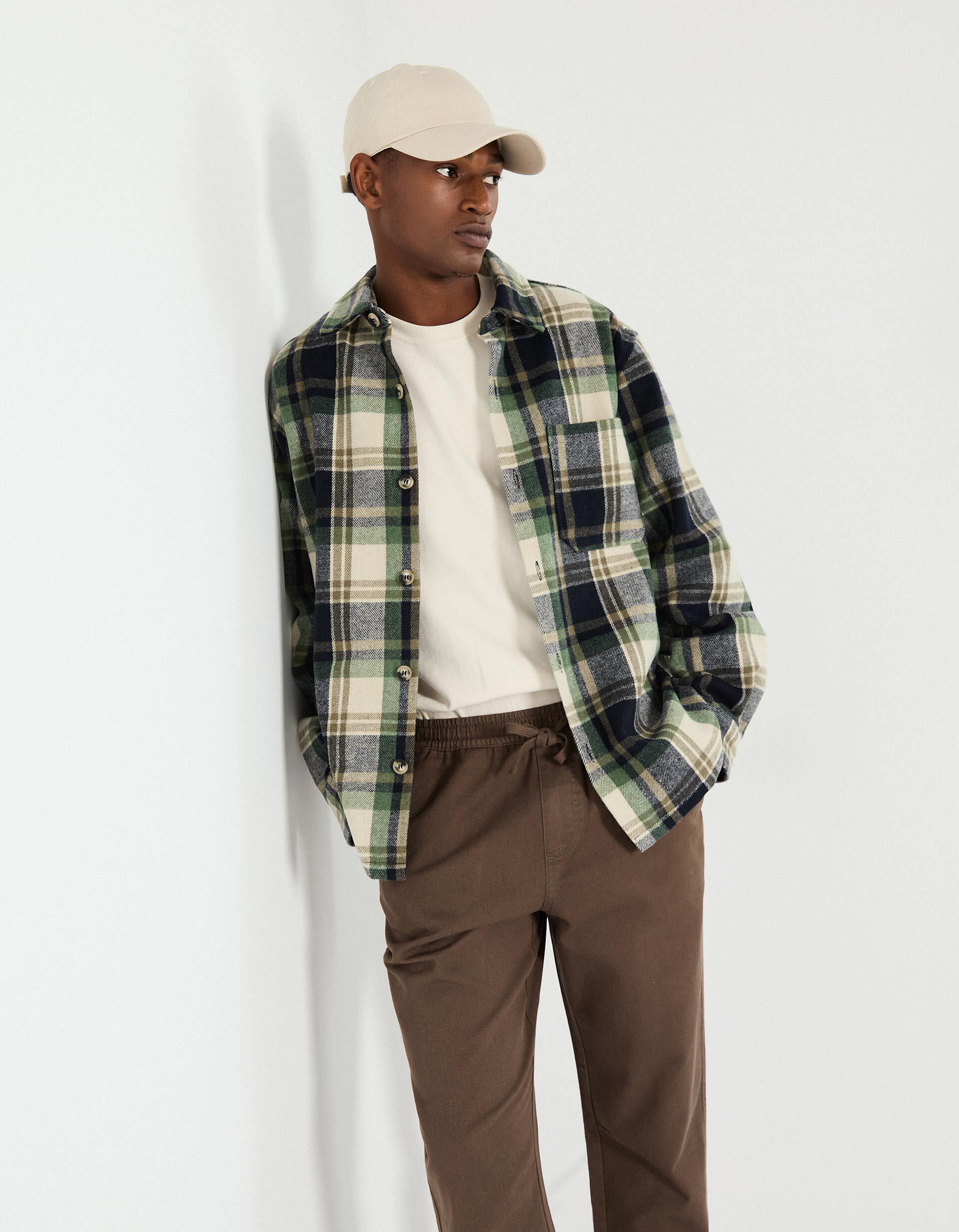 Comprar Online Sobrecamisa de Flanela, Homem, Verde