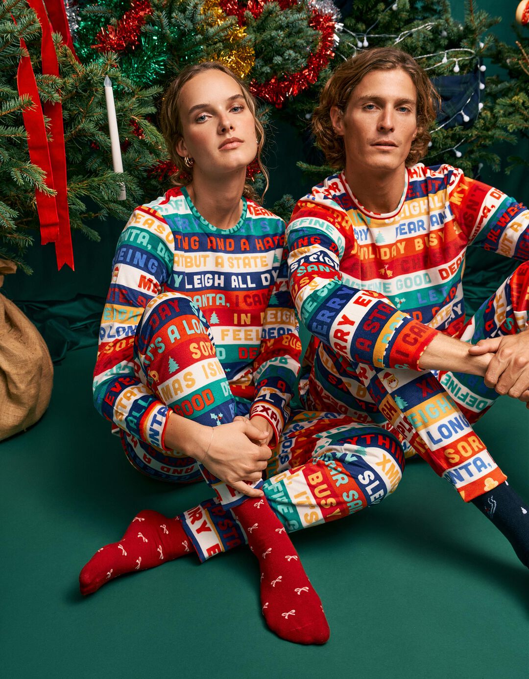 Pijama Em Veludo De Natal, Mulher, Vermelho
