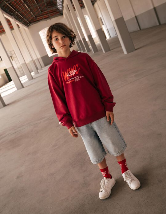 Comprar Online Sweatshirt Com Capuz, Menino, Vermelho
