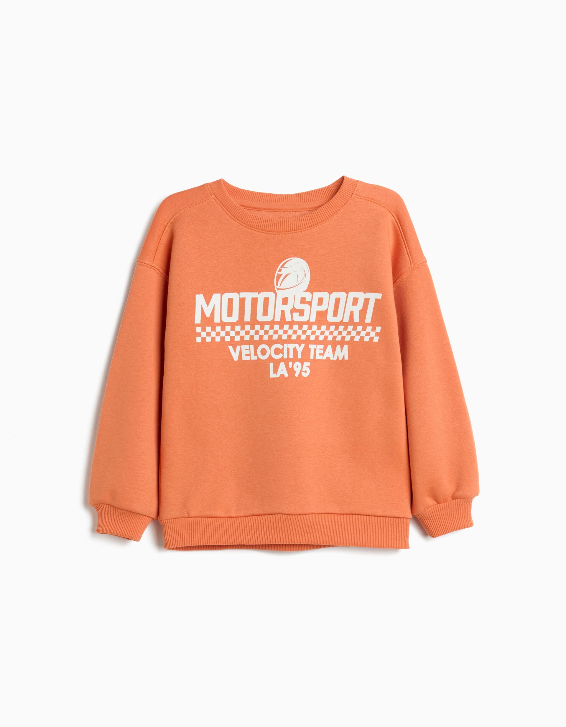 Comprar Online Sweatshirt de Felpa, Menino, Laranja Claro
