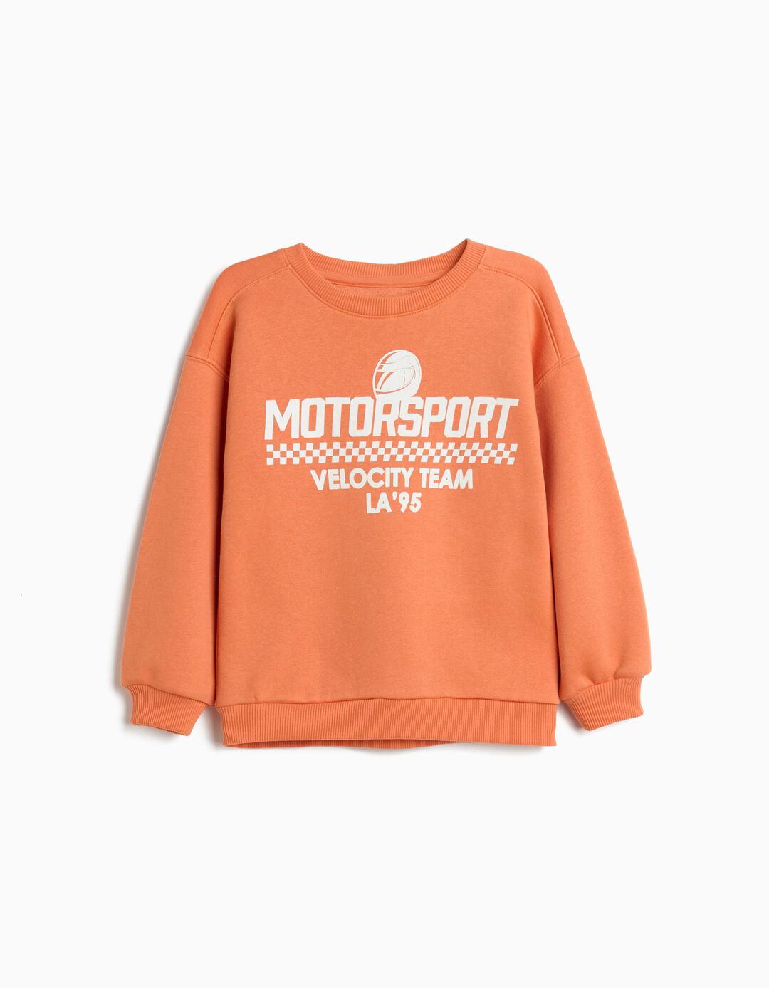 Sweatshirt de Felpa, Menino, Laranja Claro