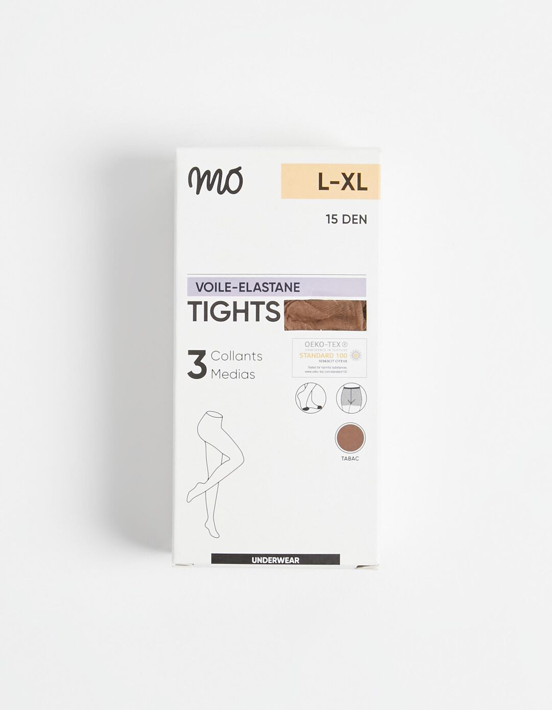 Pack 3 Collants 15 DEN, Mulher, Castanho