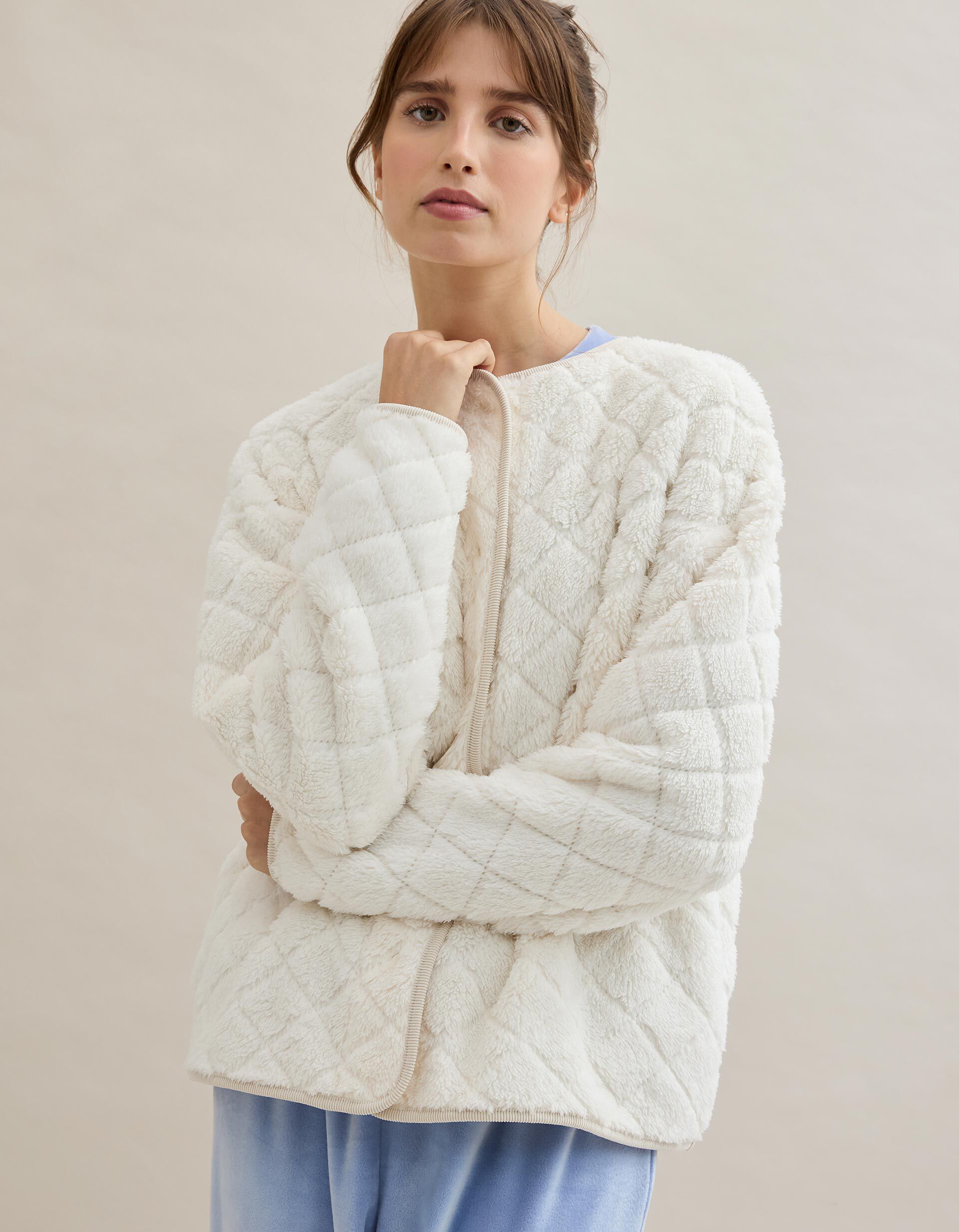 Comprar Online Casaco Sherpa, Mulher, Cru