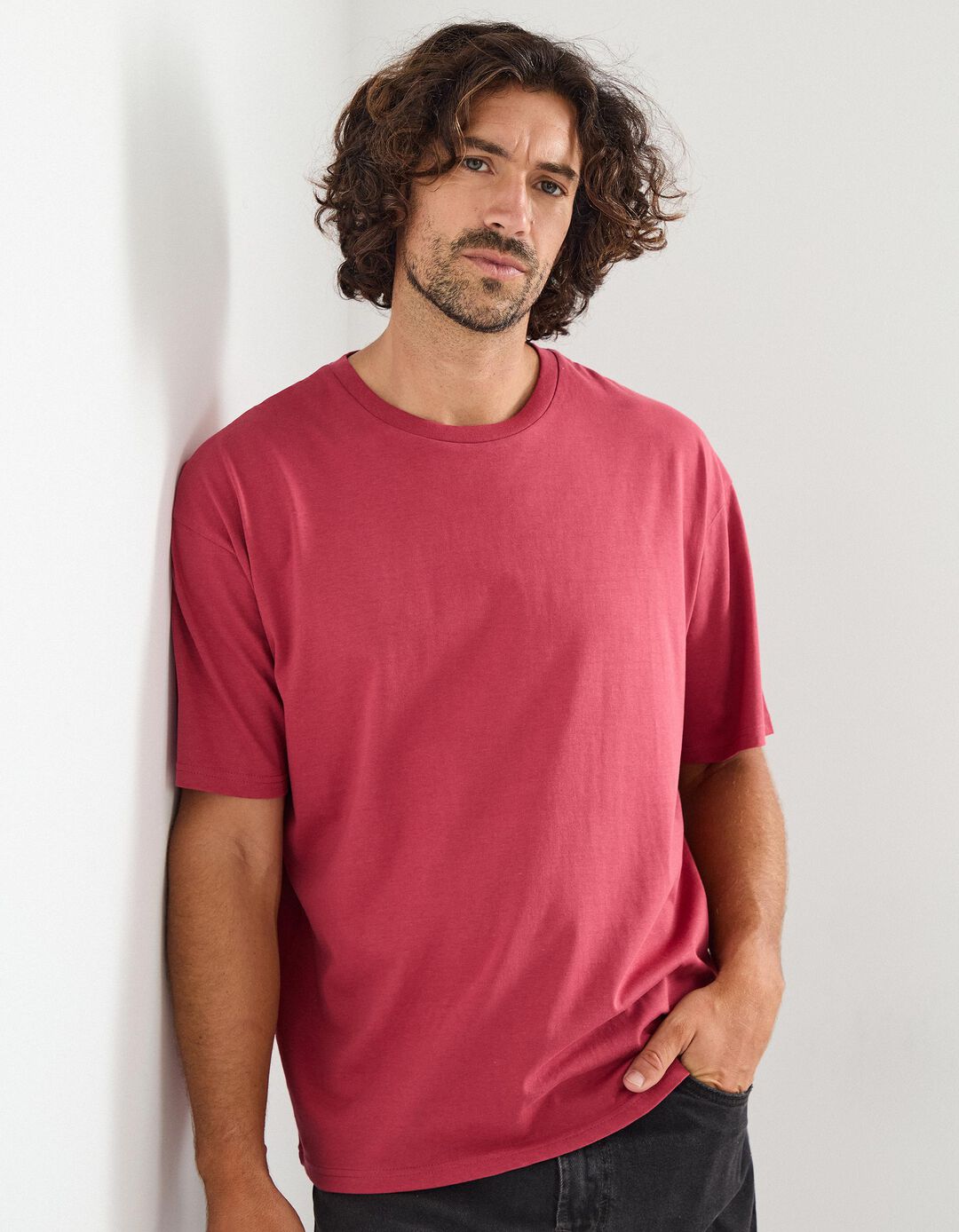 T-shirt, Homem, Vermelho