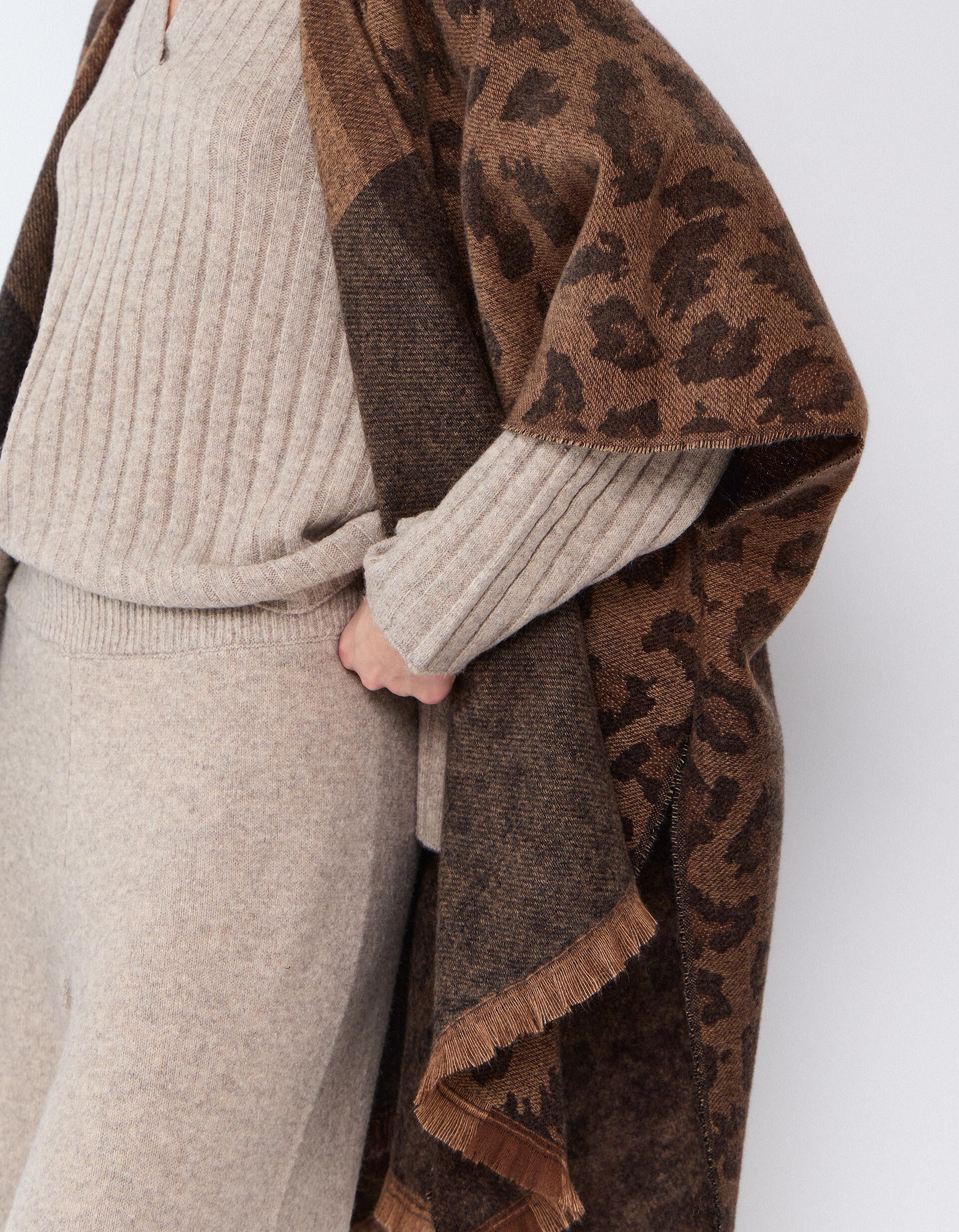 Comprar Online Poncho Revers&iacute;vel, Mulher, Bege