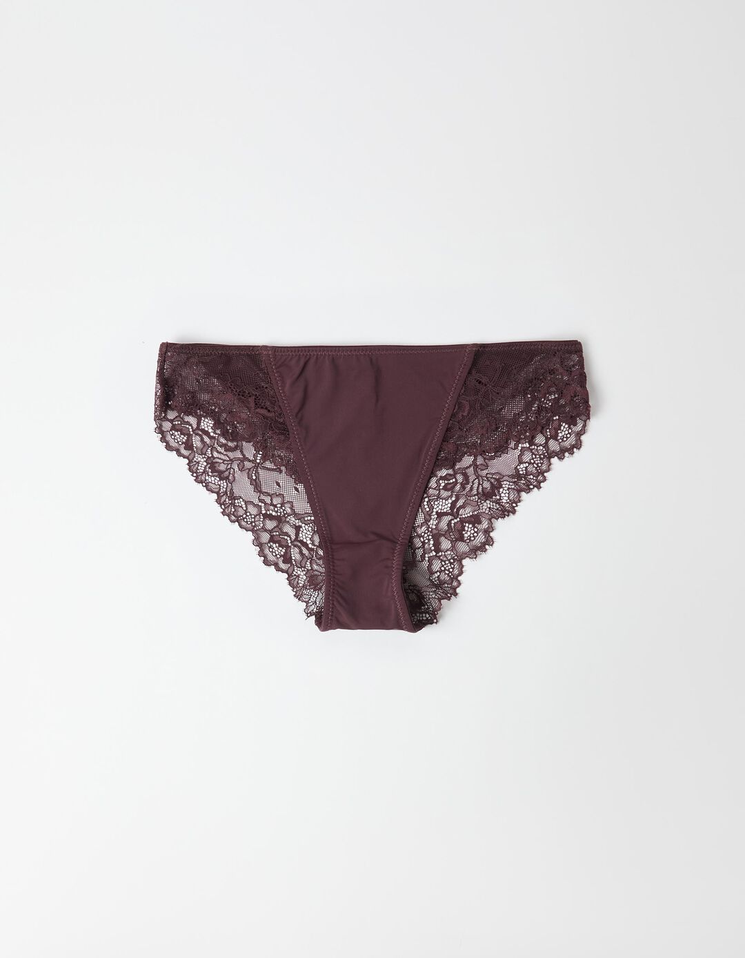 Cuecas Brief com Renda, Mulher, Vermelho Escuro
