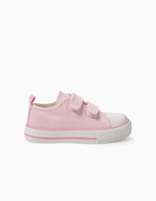 Sapatilhas para Beb&eacute; '50's Sneaker' com Velcro, Rosa