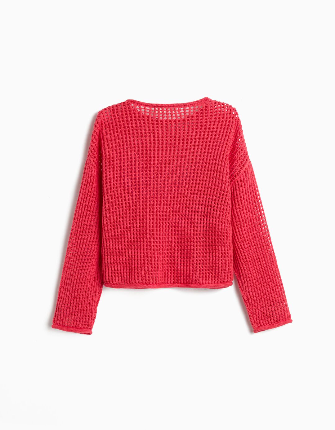 Camisola Crochet, Menina, Rosa Escuro