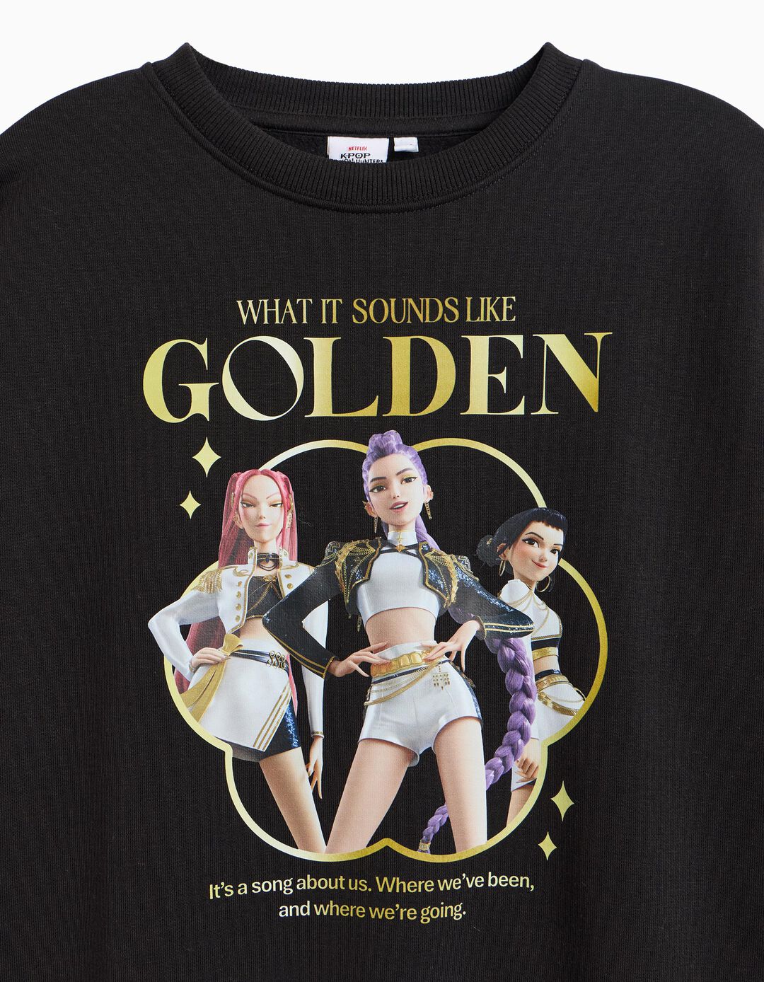 Sweatshirt 'K-Pop Demon Hunters', Menina, Preto