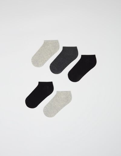 5 Pairs of Invisible Socks, Women, Multicolour